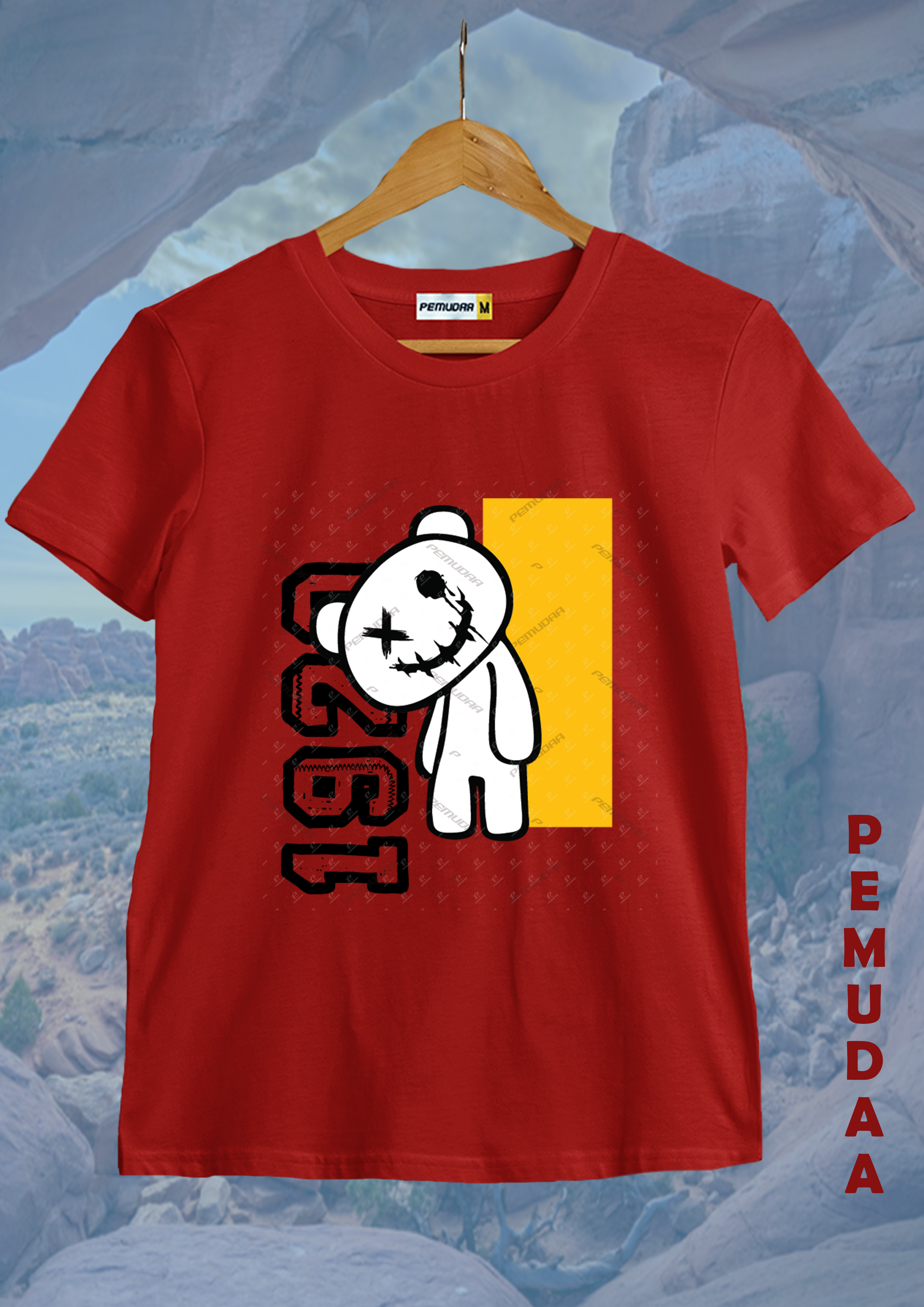 Creepy Teddy Graphic Tee – 1920 Inspired Design