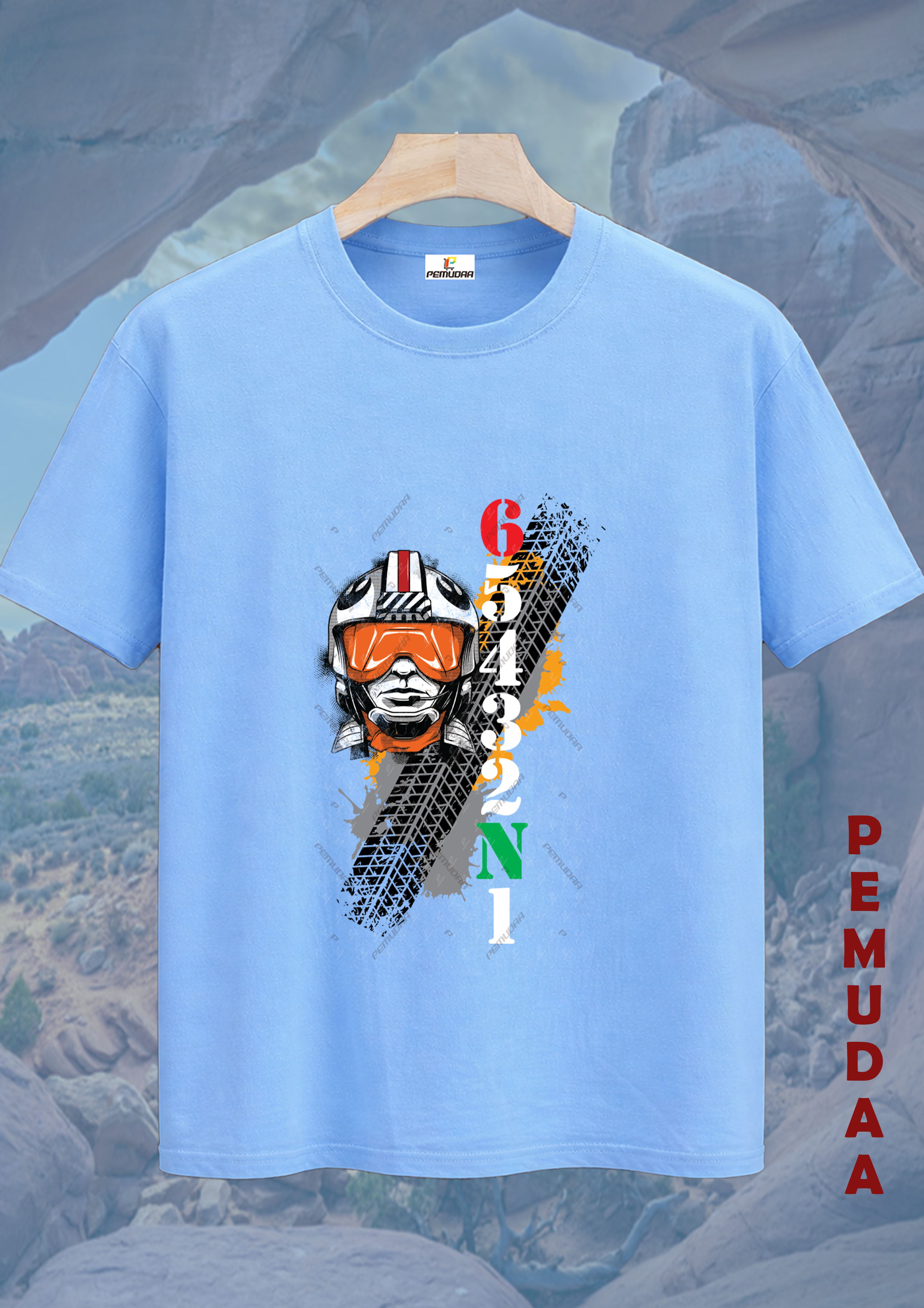 Motocross Rider Printed T-Shirt – Adventure Racing Graphic Tee