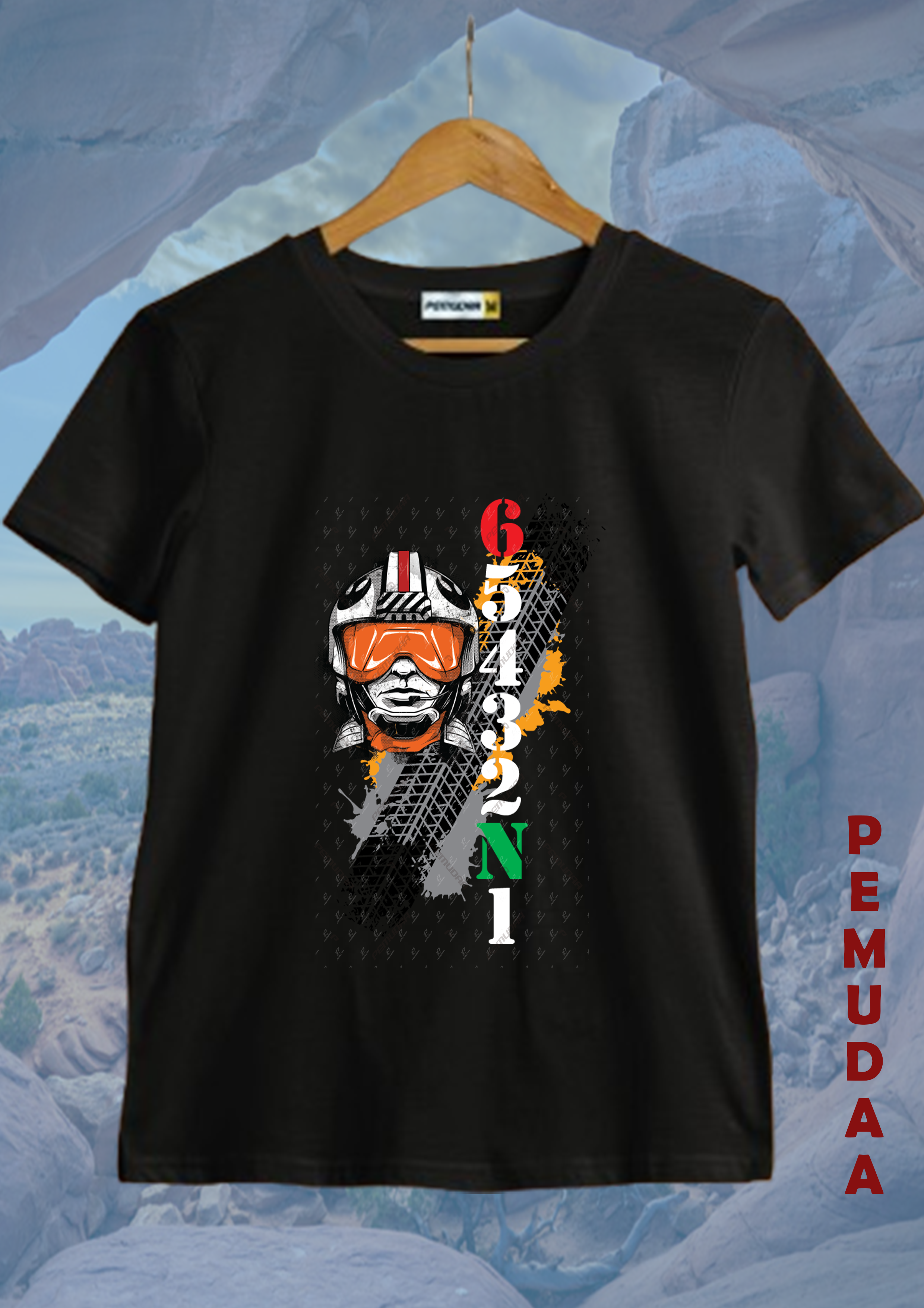 Motocross Rider Printed T-Shirt – Adventure Racing Graphic Tee