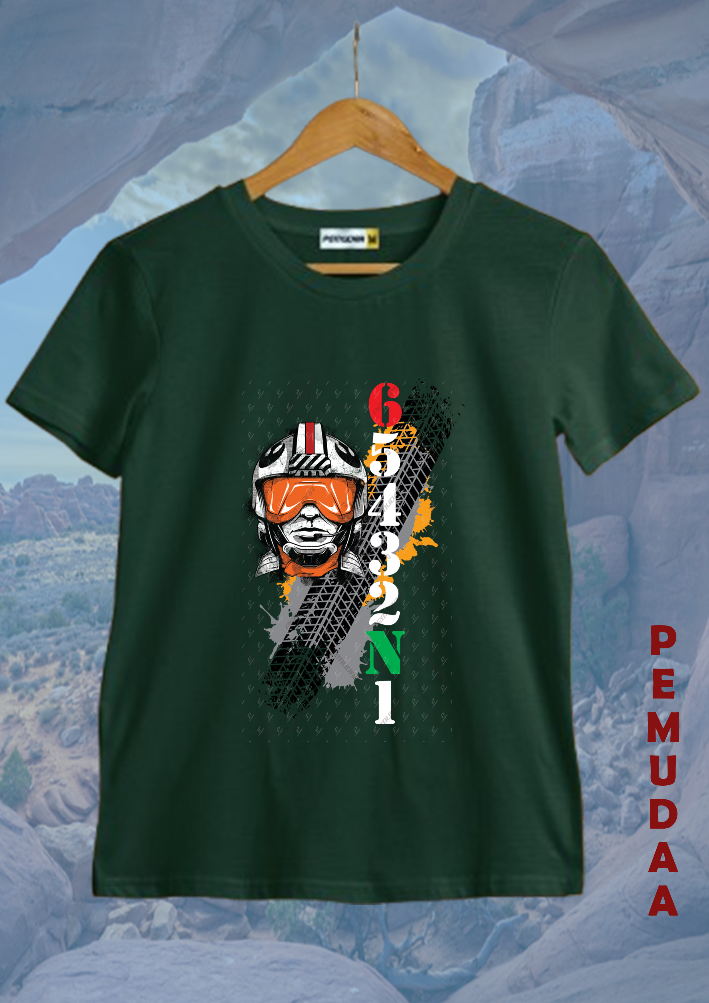 Motocross Rider Printed T-Shirt – Adventure Racing Graphic Tee