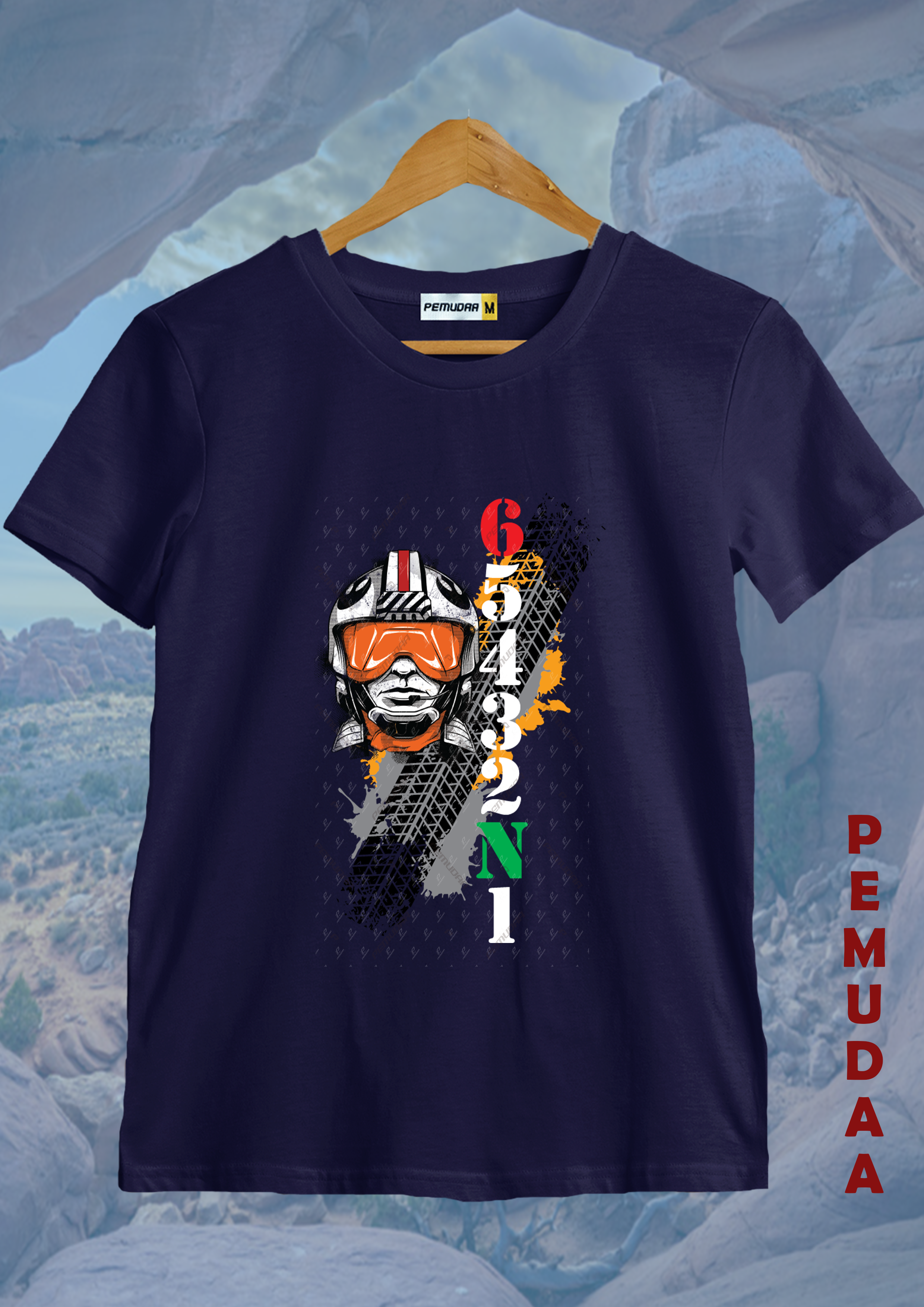 Motocross Rider Printed T-Shirt – Adventure Racing Graphic Tee