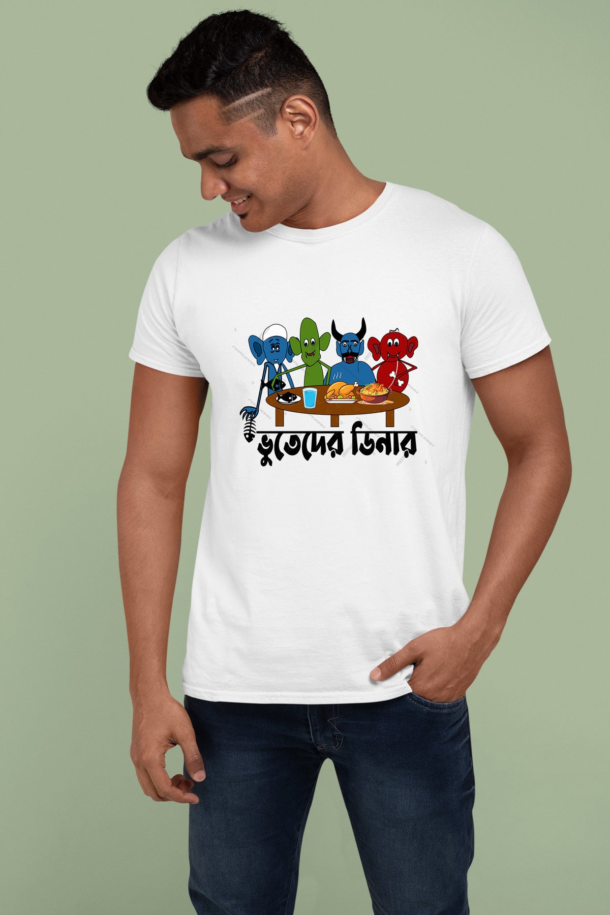 Bhuteder Dinner half cotton T shirt