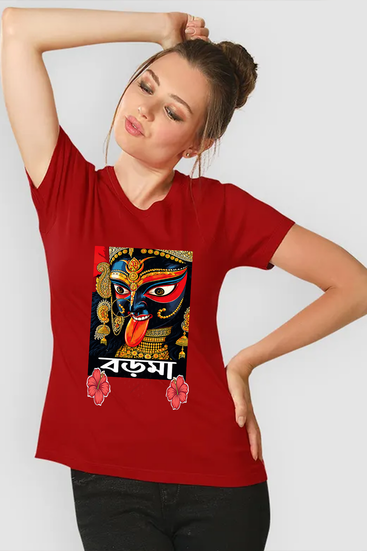 Boro Ma Graphic Illustration Kali Puja T shirt