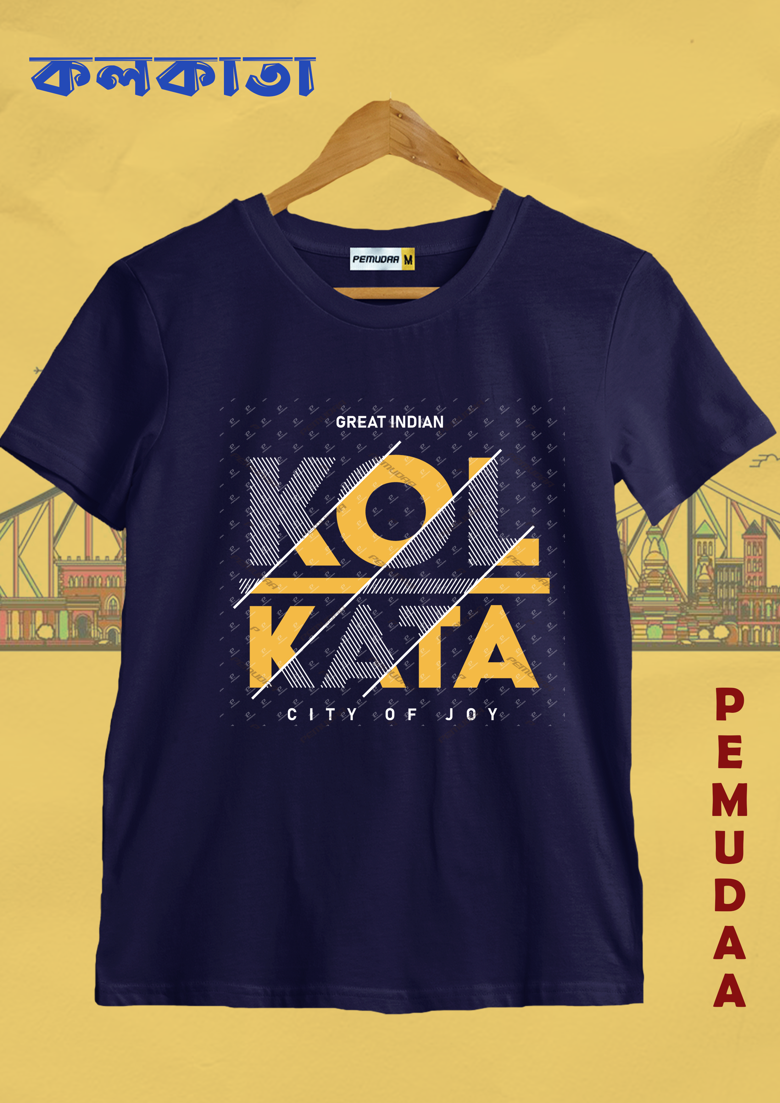 Kolkata Typography Design  Maroon Black Bottle green  navy blue Red T shirt