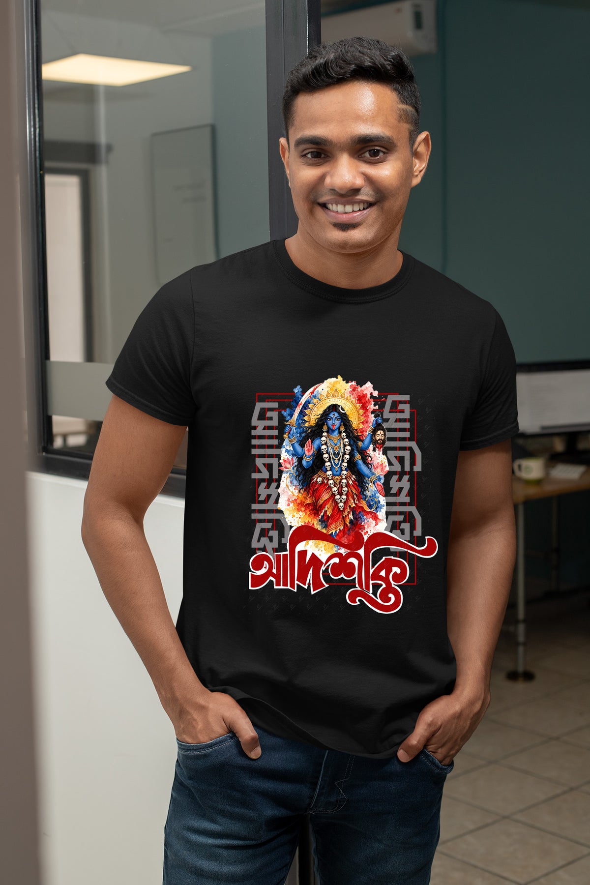 Adi Shakti Ma Kali Half Cotton T shirt