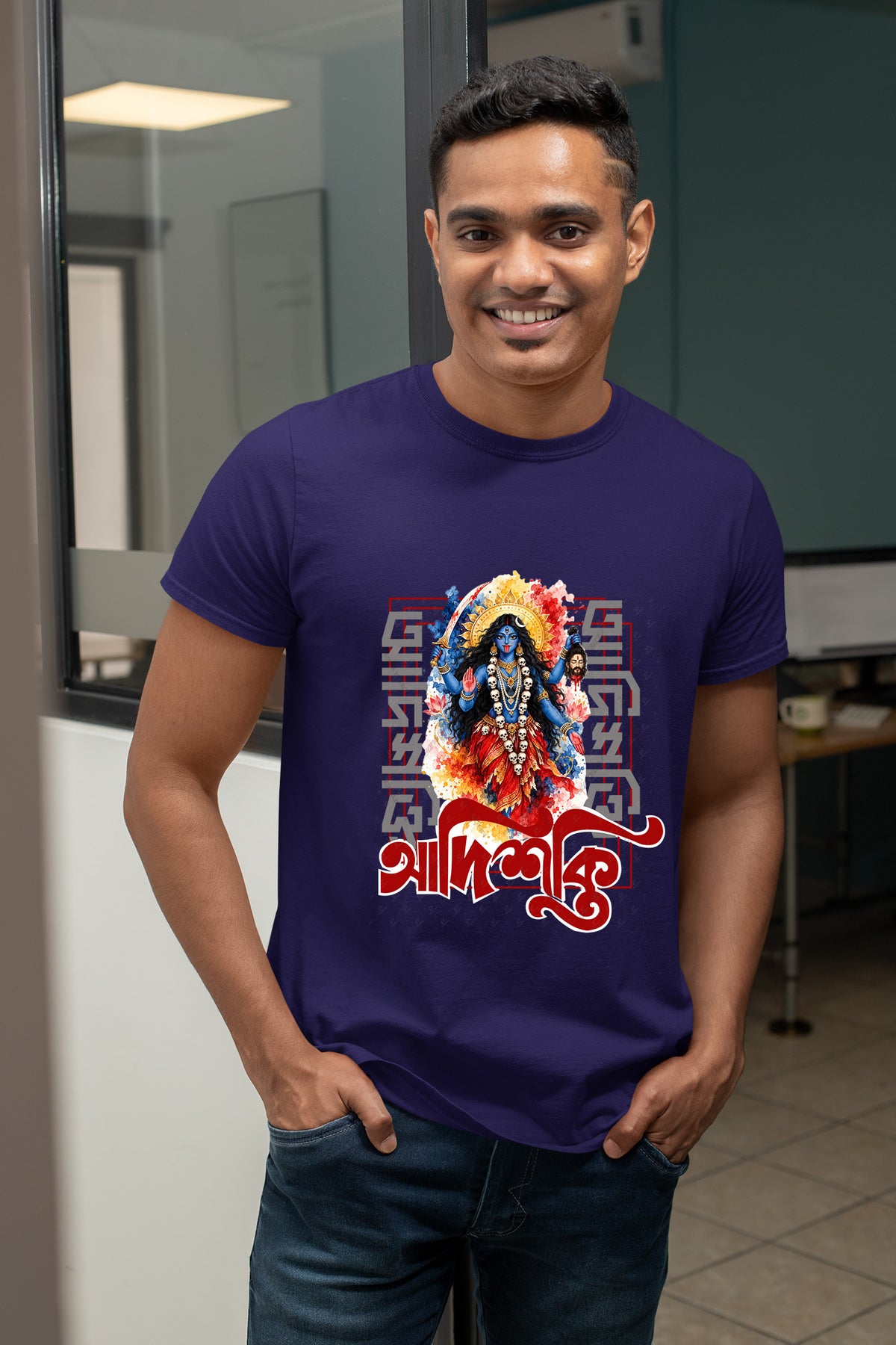 Adi Shakti Ma Kali Half Cotton T shirt