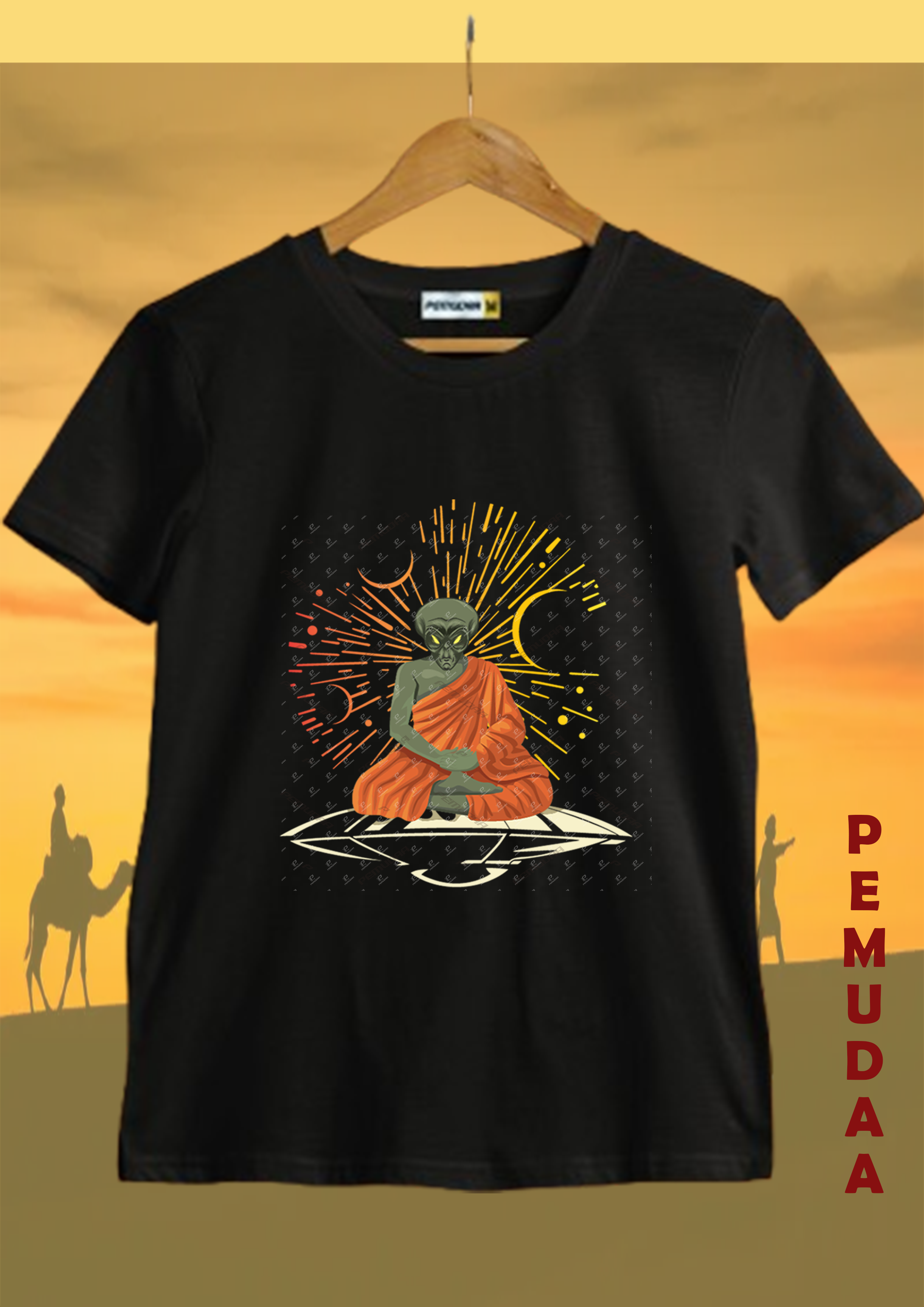Alien Monk Printed cotton T shirt
