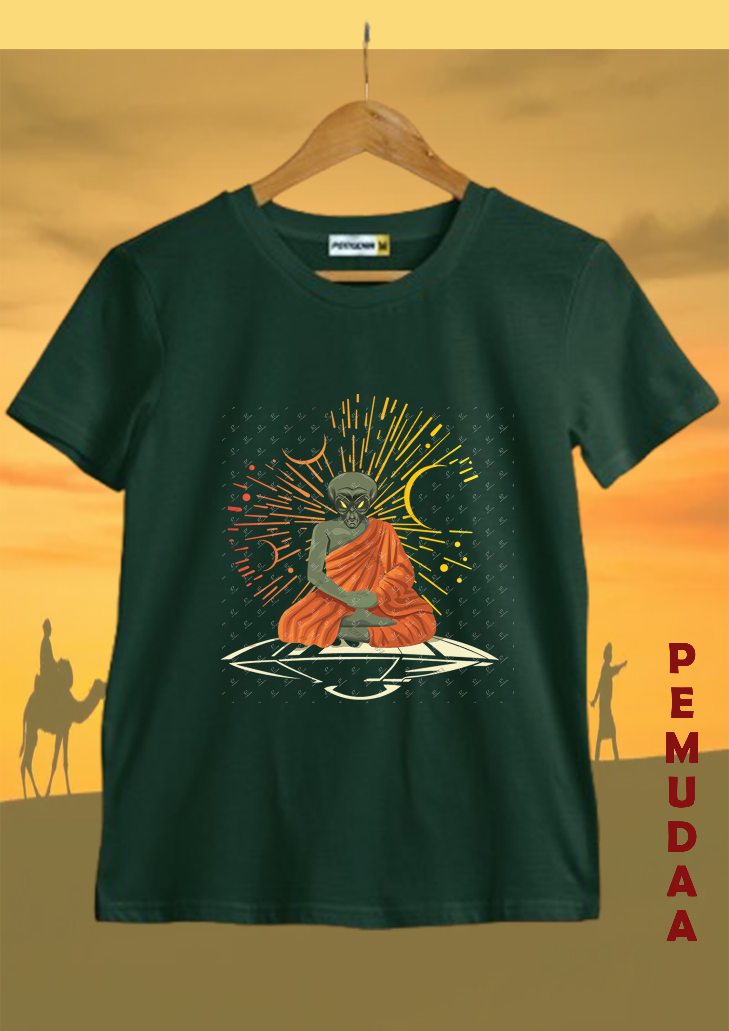 Alien Monk Printed cotton T shirt