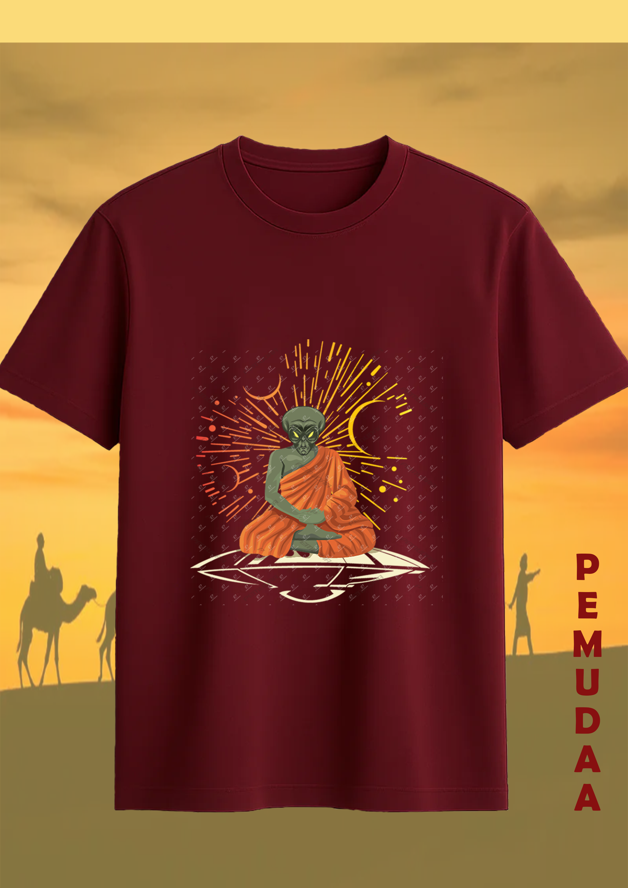 Alien Monk Printed cotton T shirt