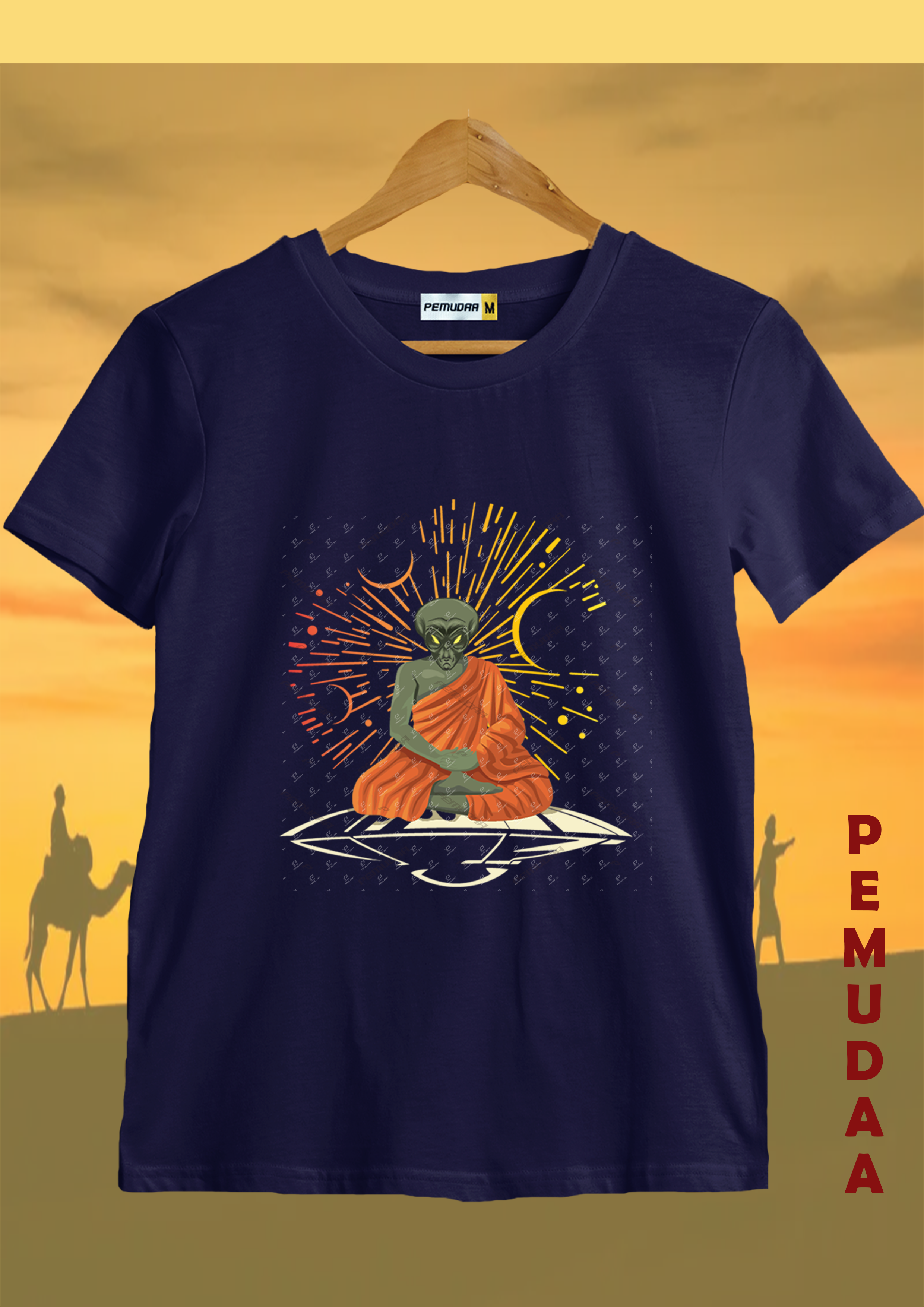 Alien Monk Printed cotton T shirt