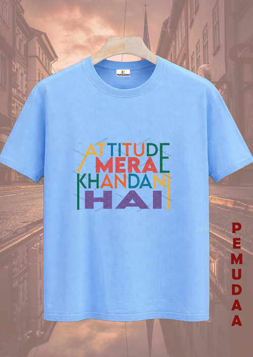 Attitude Mera Khandani Hai Printed cotton T-Shirt