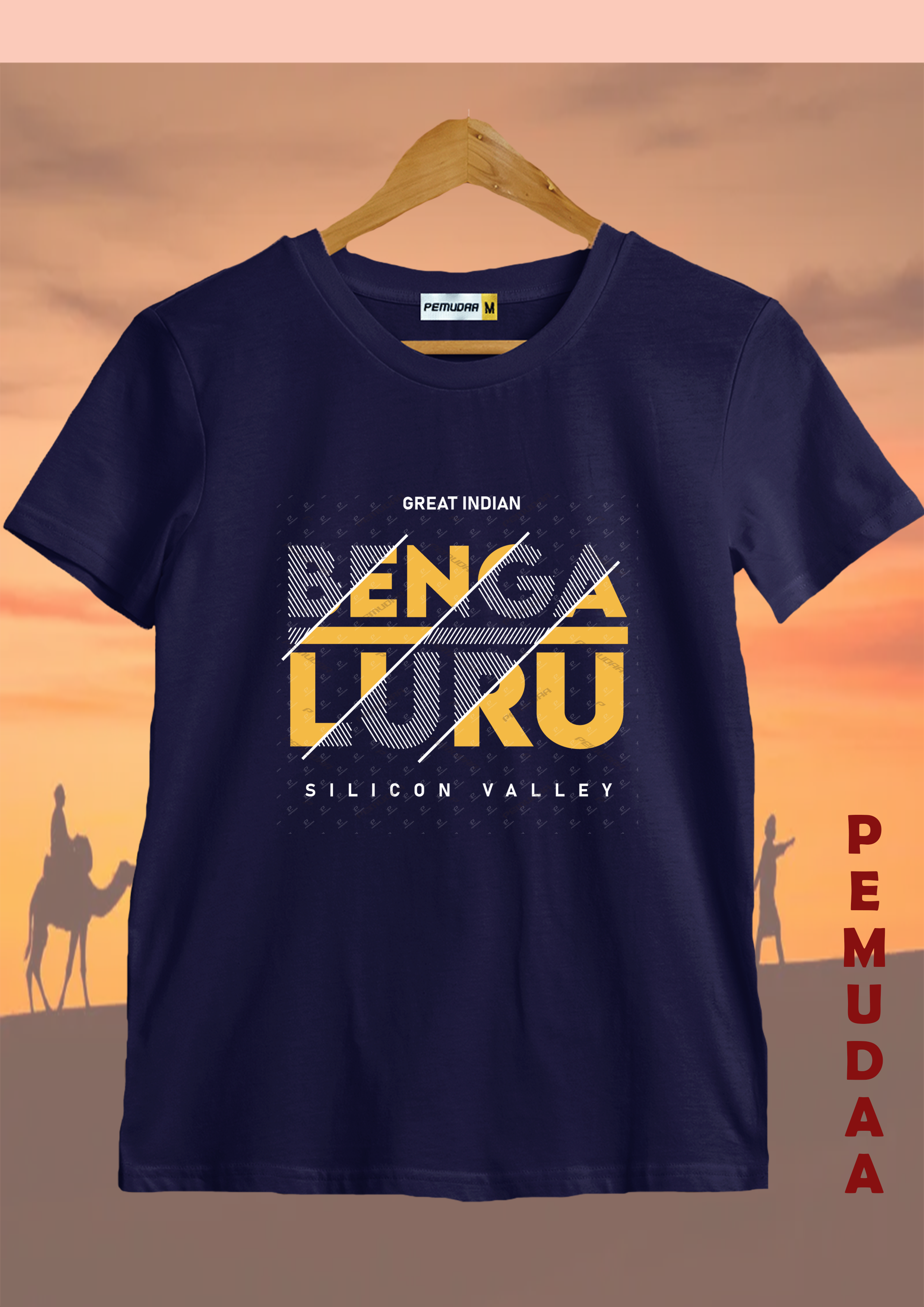 Bengaluiru Typography design printed T shirt