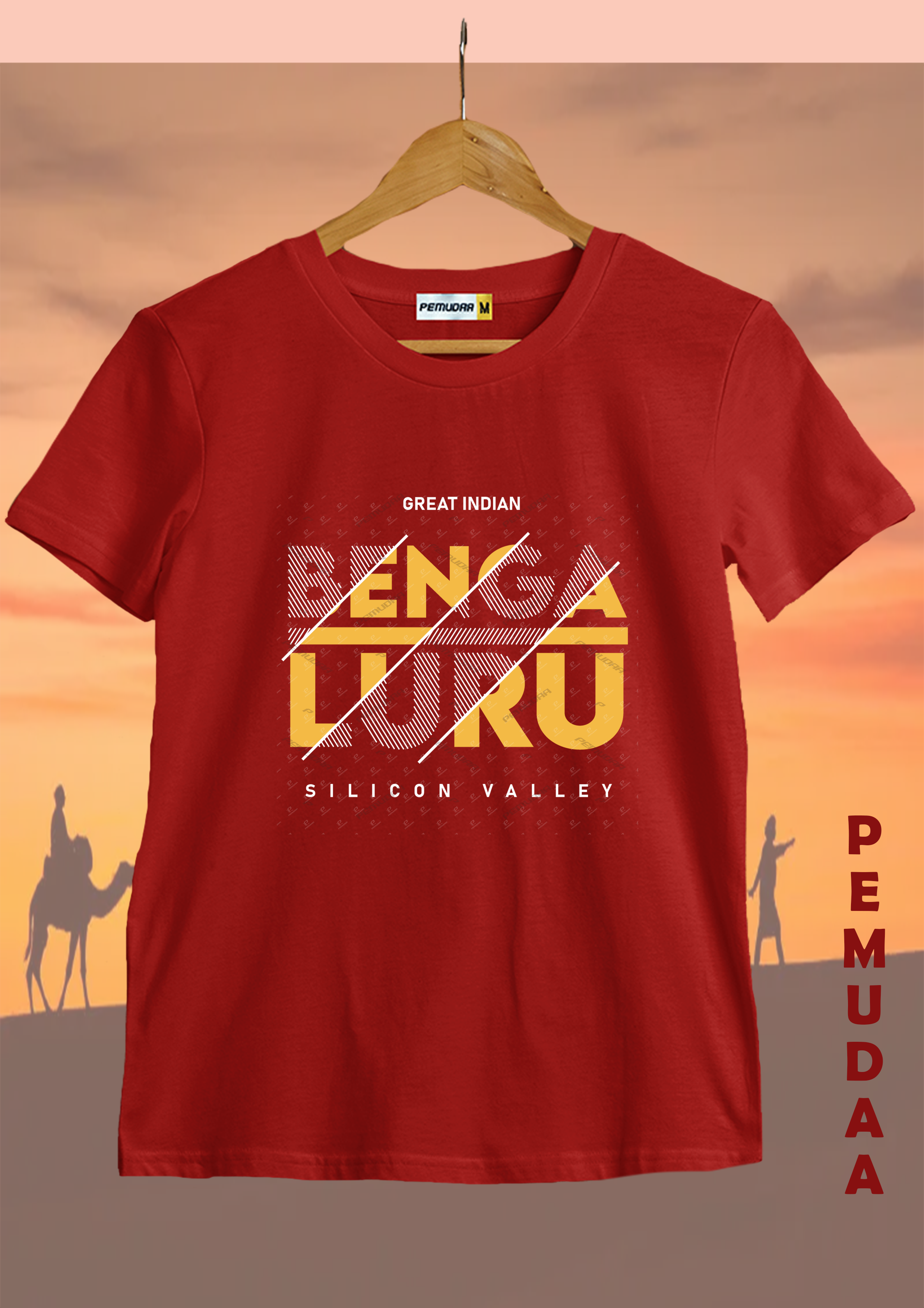 Bengaluiru Typography design printed T shirt