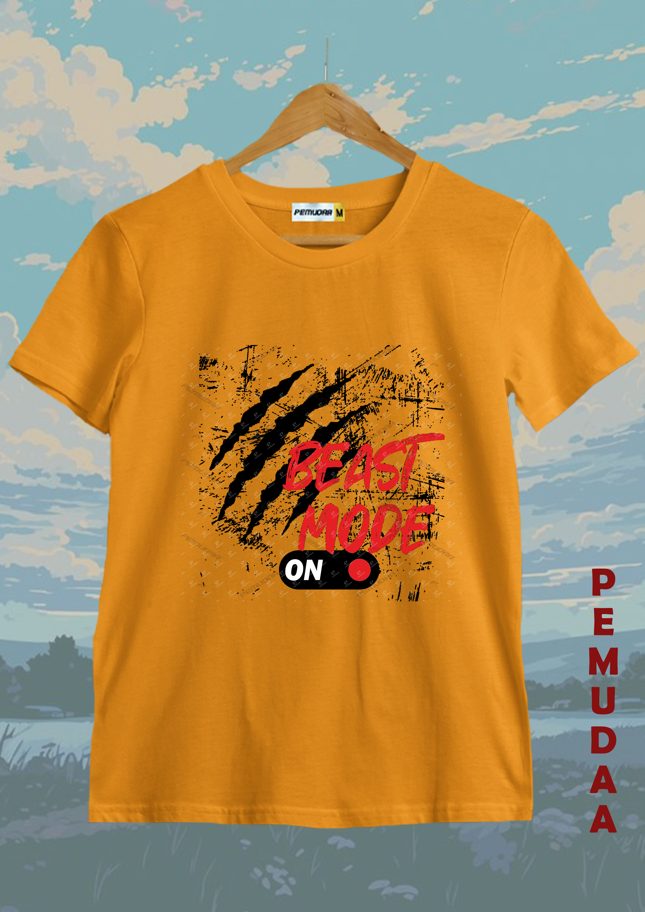Beast Mode On Printed cotton T-Shirt