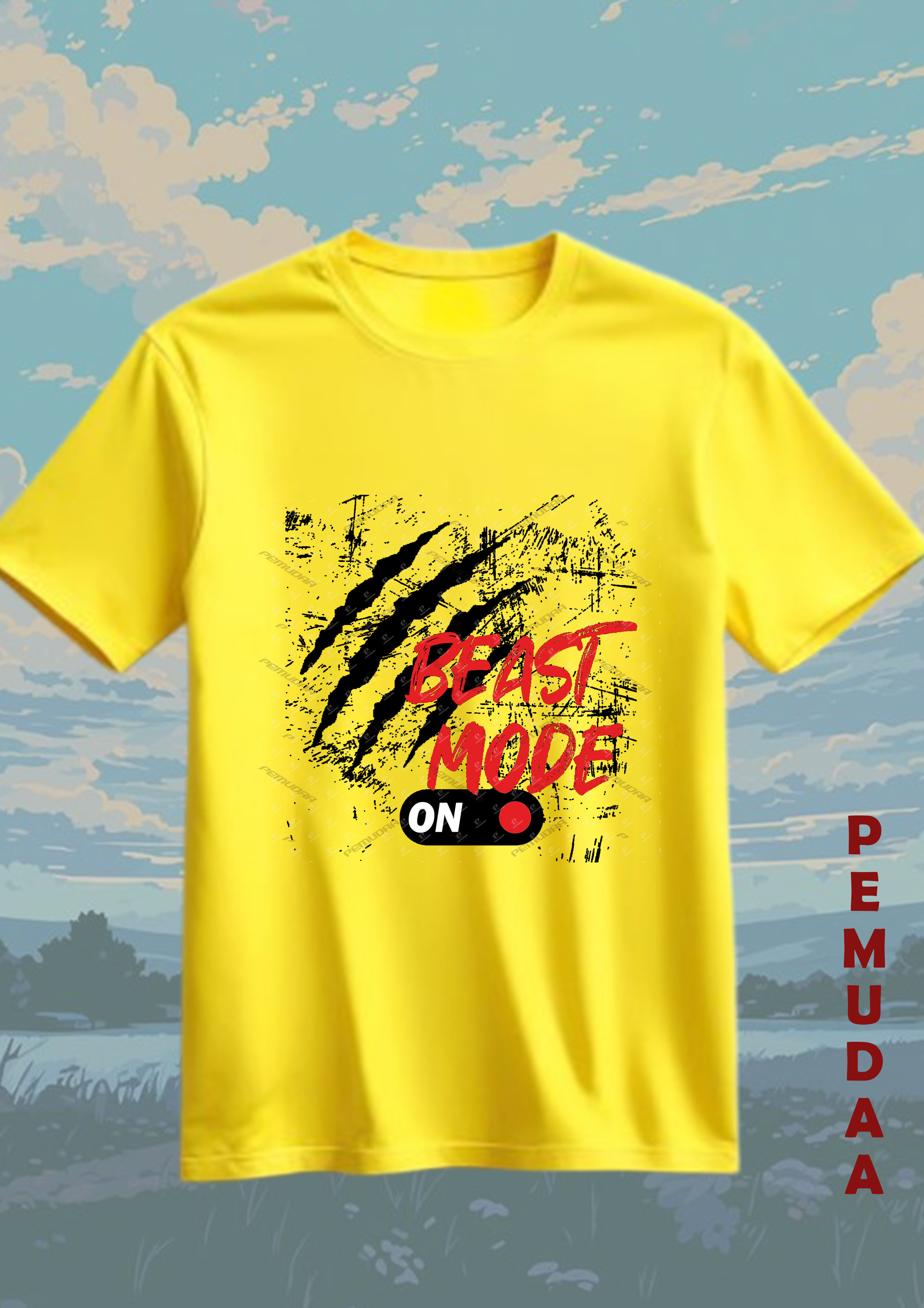 Beast Mode On Printed cotton T-Shirt