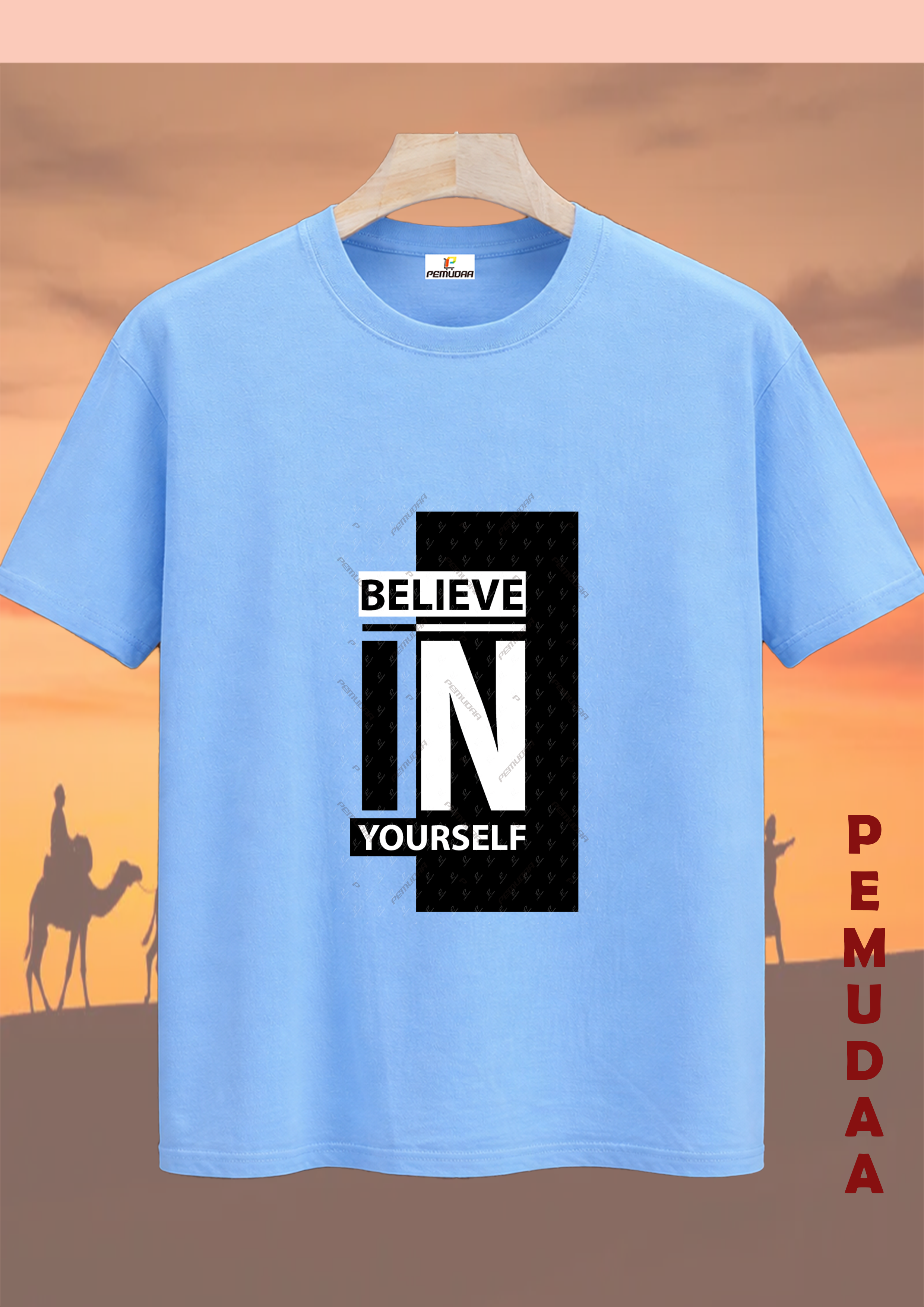Believe in Yourself Printed Motivational T shirt