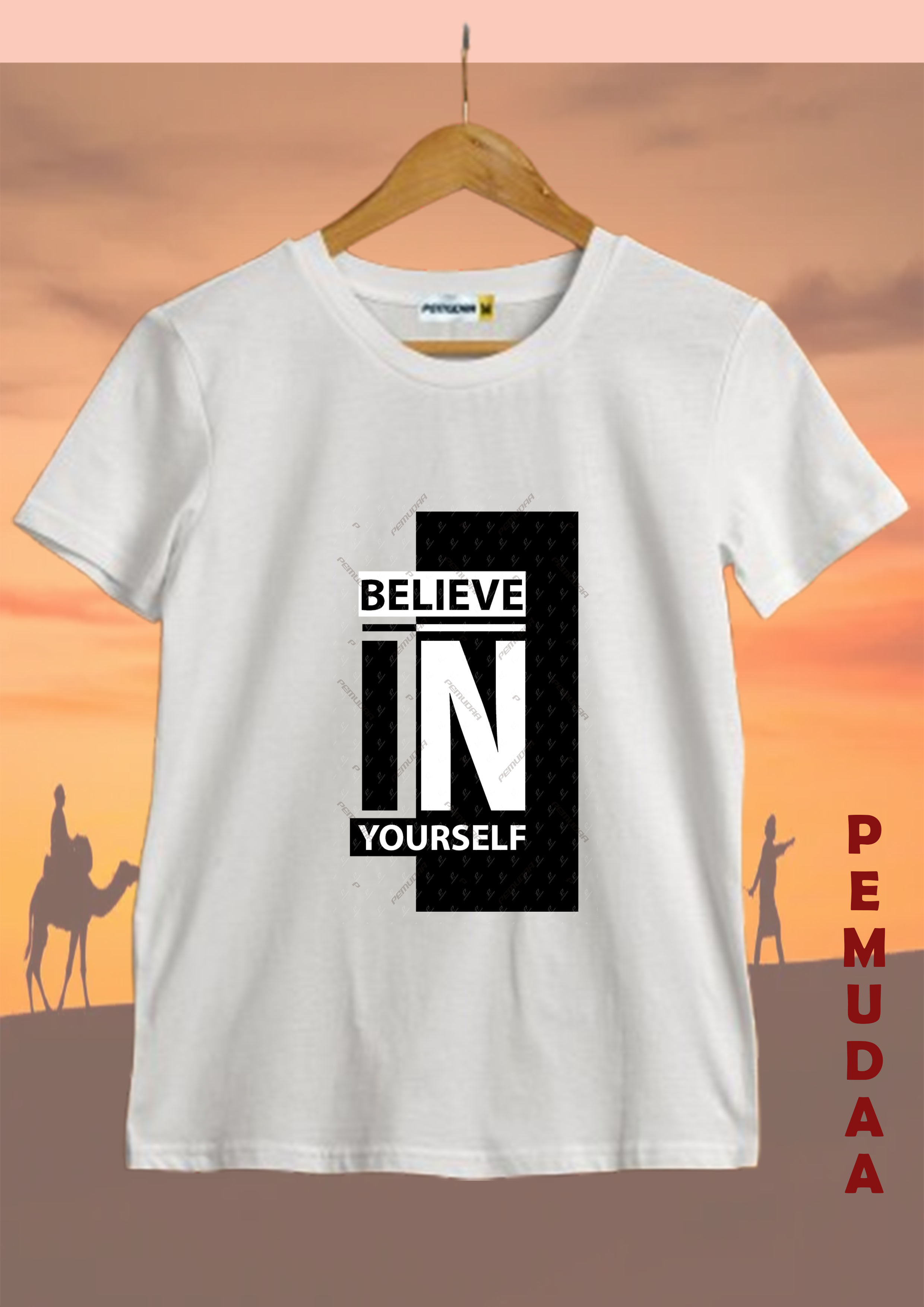Believe in Yourself Printed Motivational T shirt