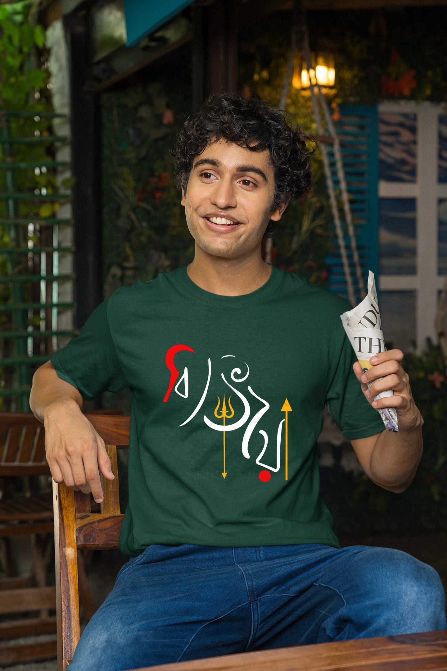 Bijoya Typography Durga Puja T-Shirt