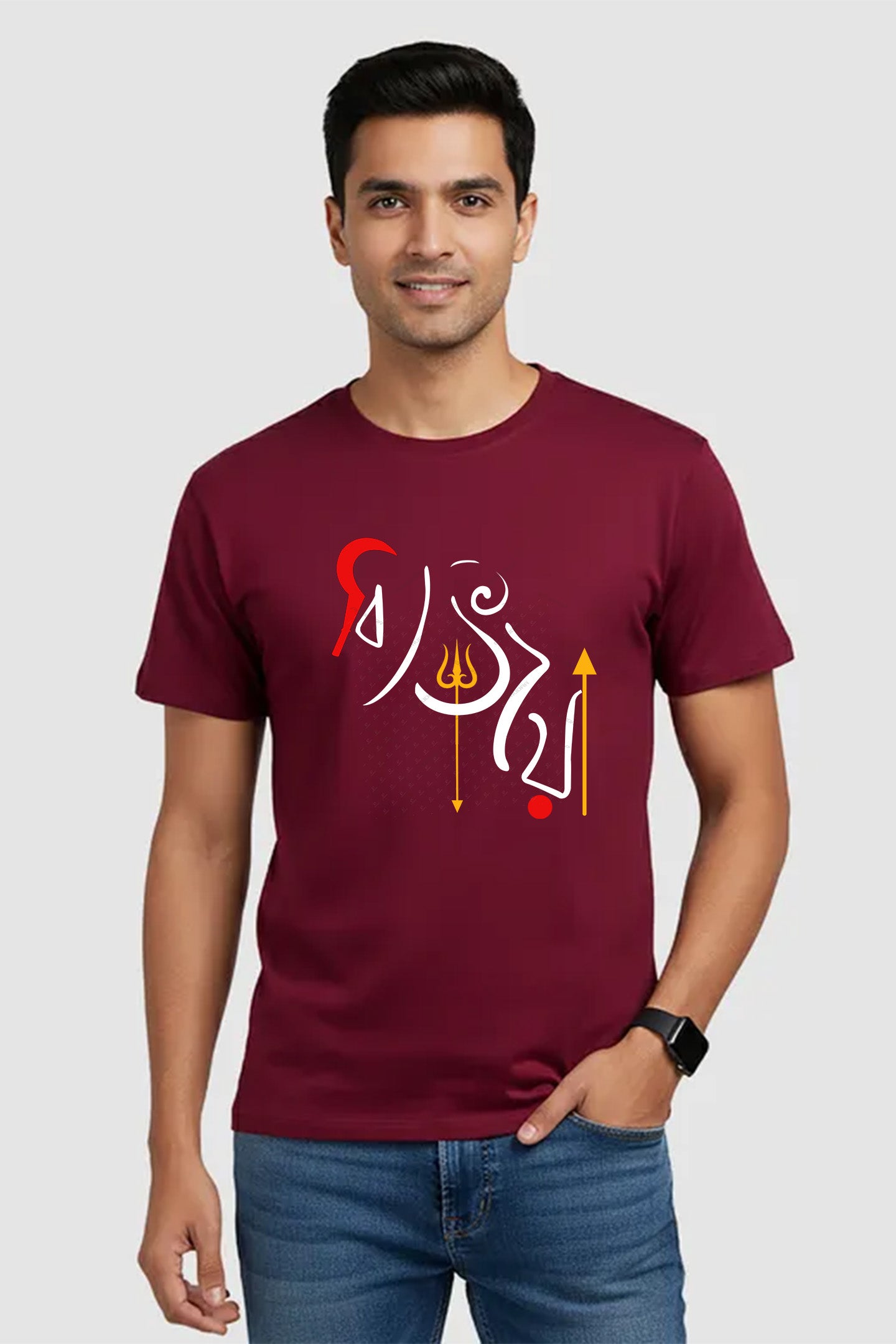 Bijoya Typography Durga Puja T-Shirt