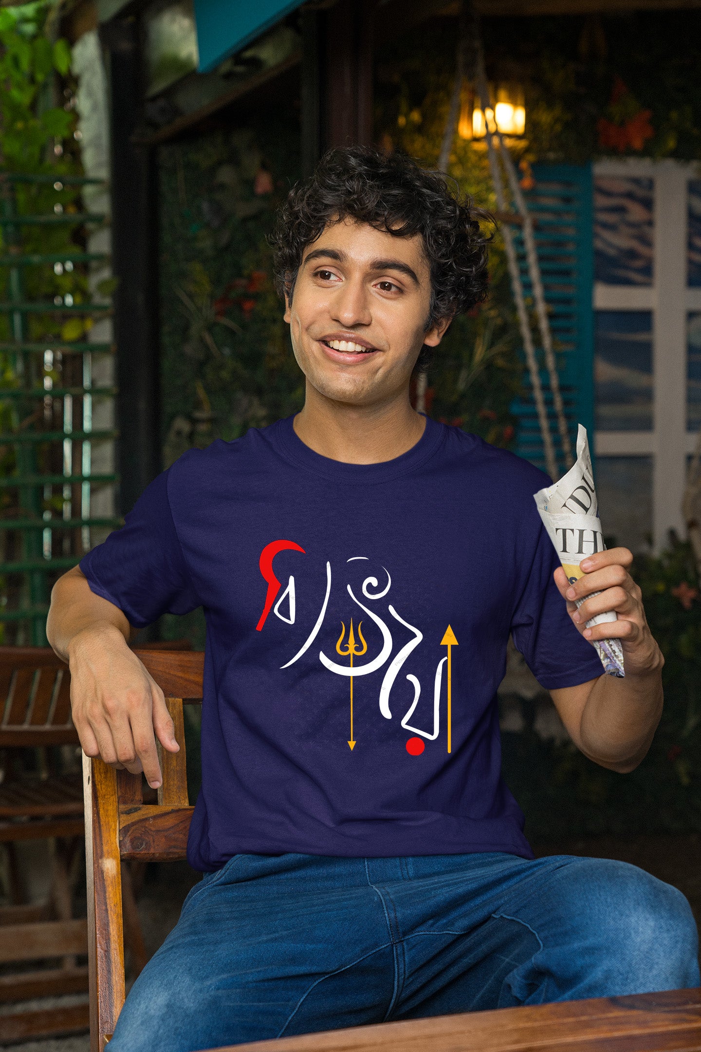 Bijoya Typography Durga Puja T-Shirt