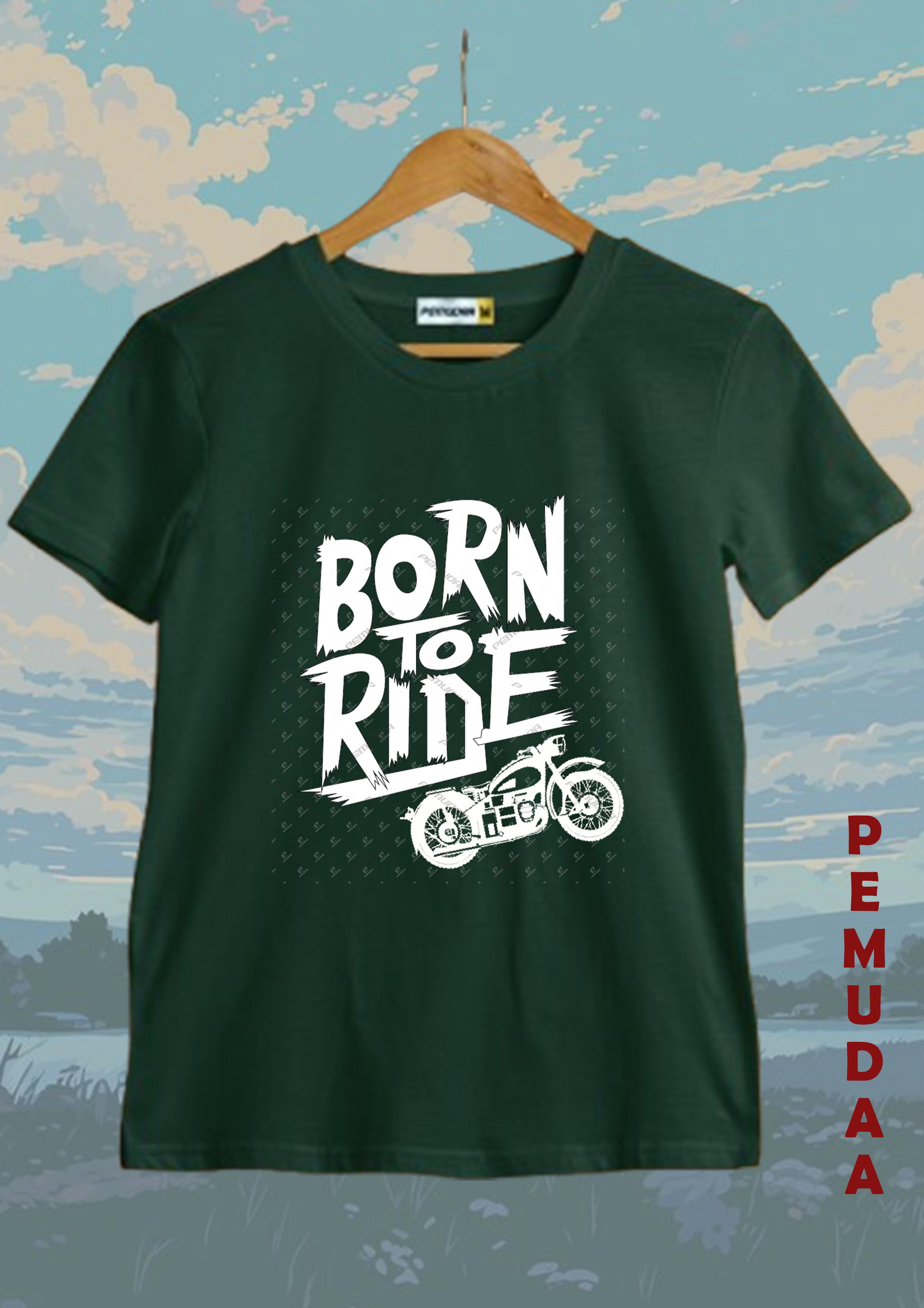 Born To Ride Printed T-Shirt – Biker & Rider Graphic Cotton Tee