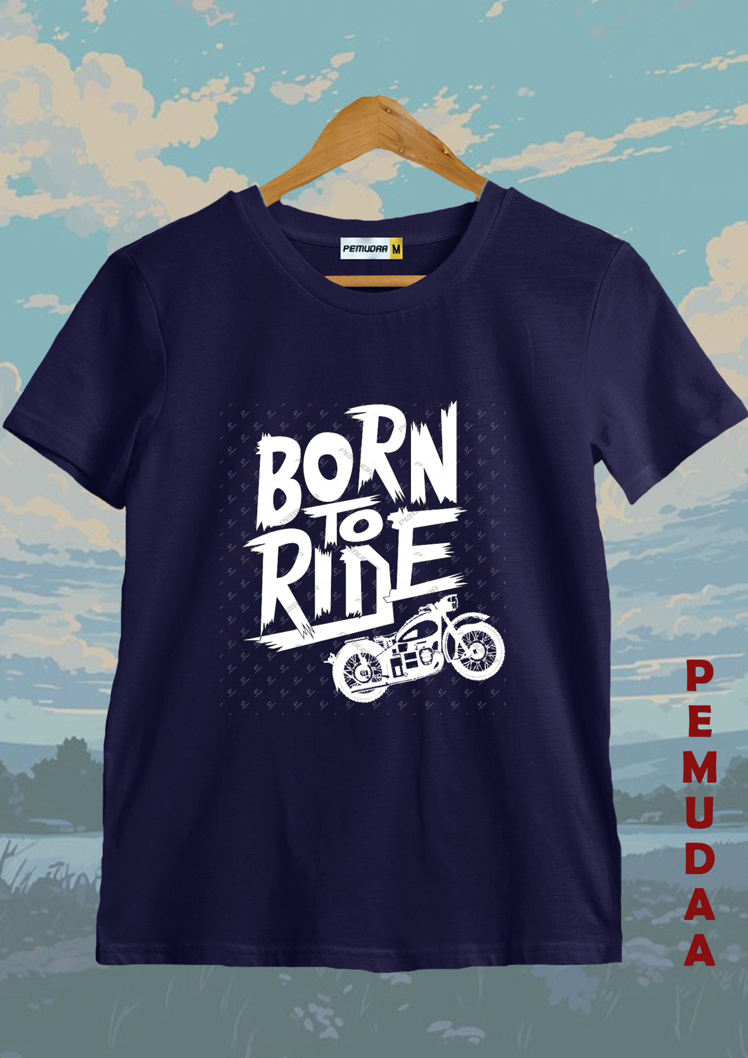 Born To Ride Printed T-Shirt – Biker & Rider Graphic Cotton Tee