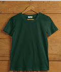 Plain Bottle Green Cotton T-Shirt