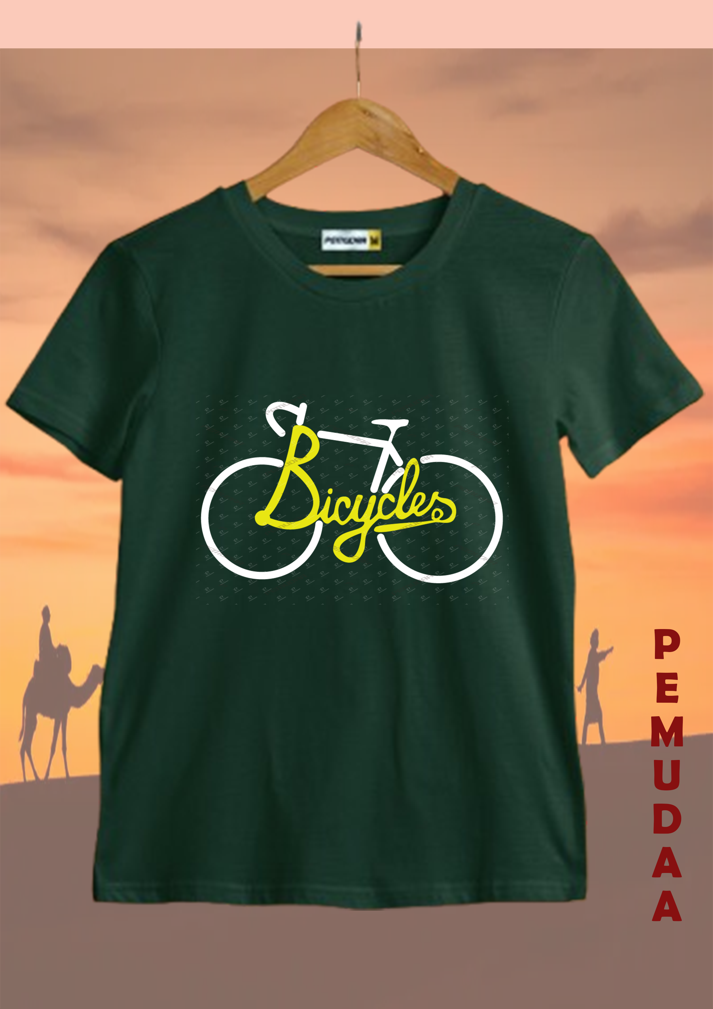 Bicycle Graphic Printed T-Shirt – Cycling Adventure Cotton Tee