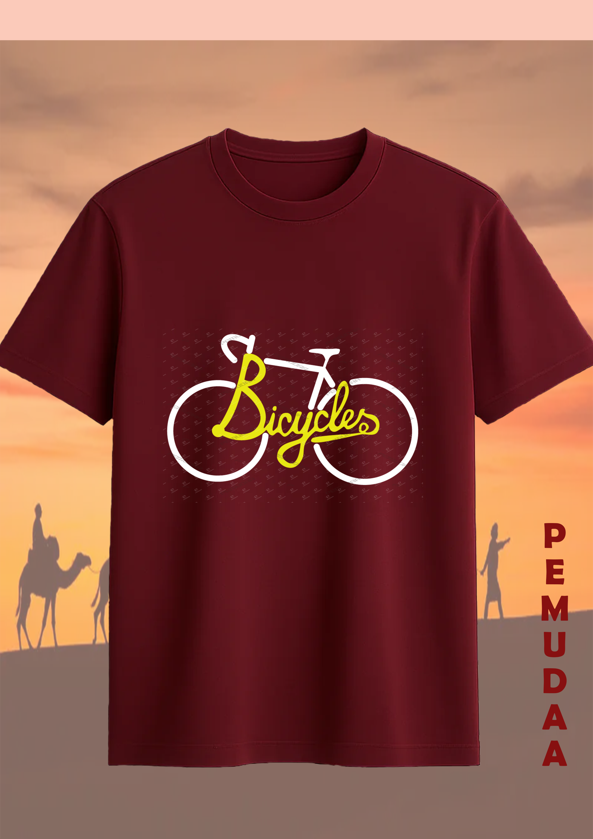 Bicycle Graphic Printed T-Shirt – Cycling Adventure Cotton Tee