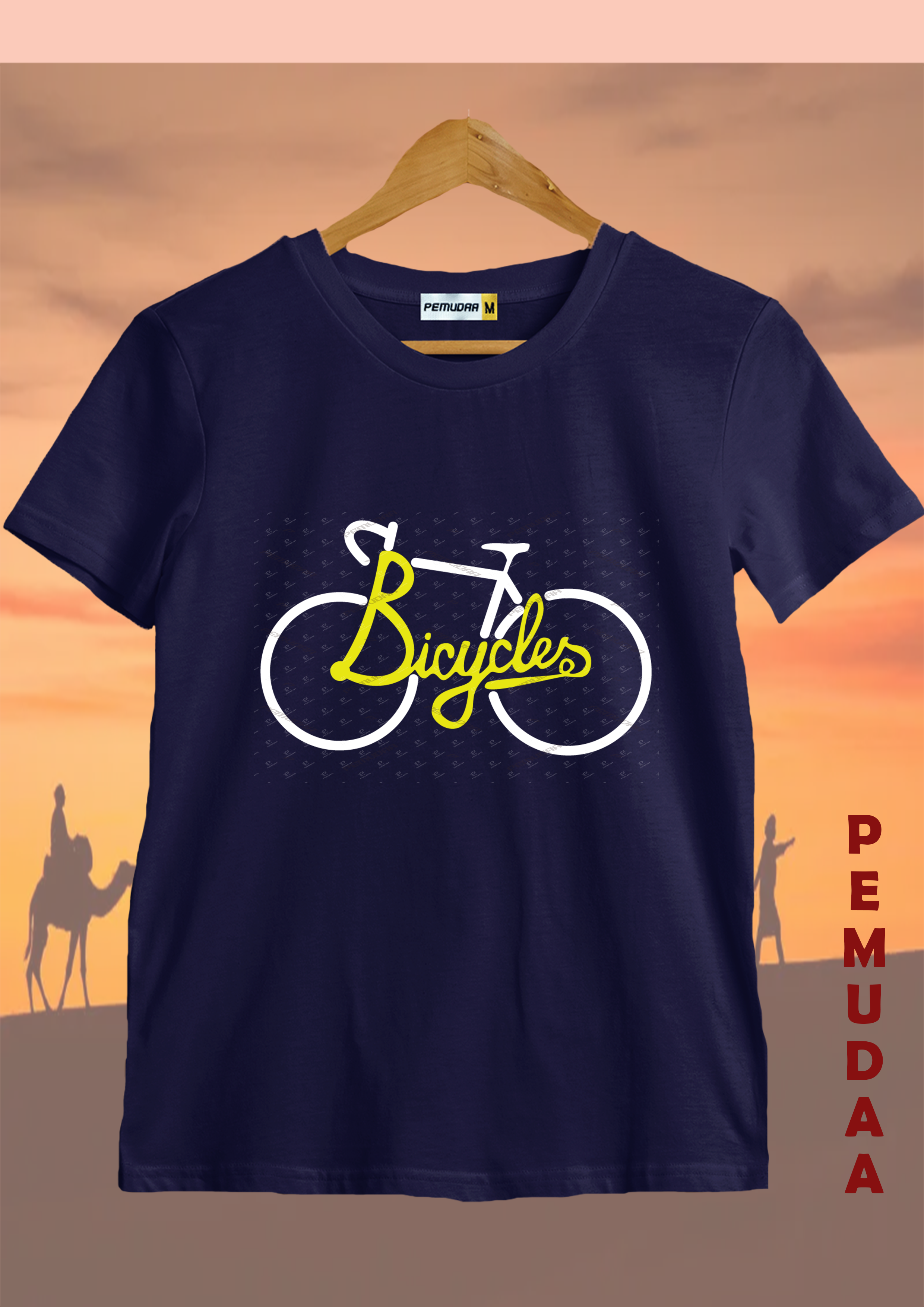 Bicycle Graphic Printed T-Shirt – Cycling Adventure Cotton Tee
