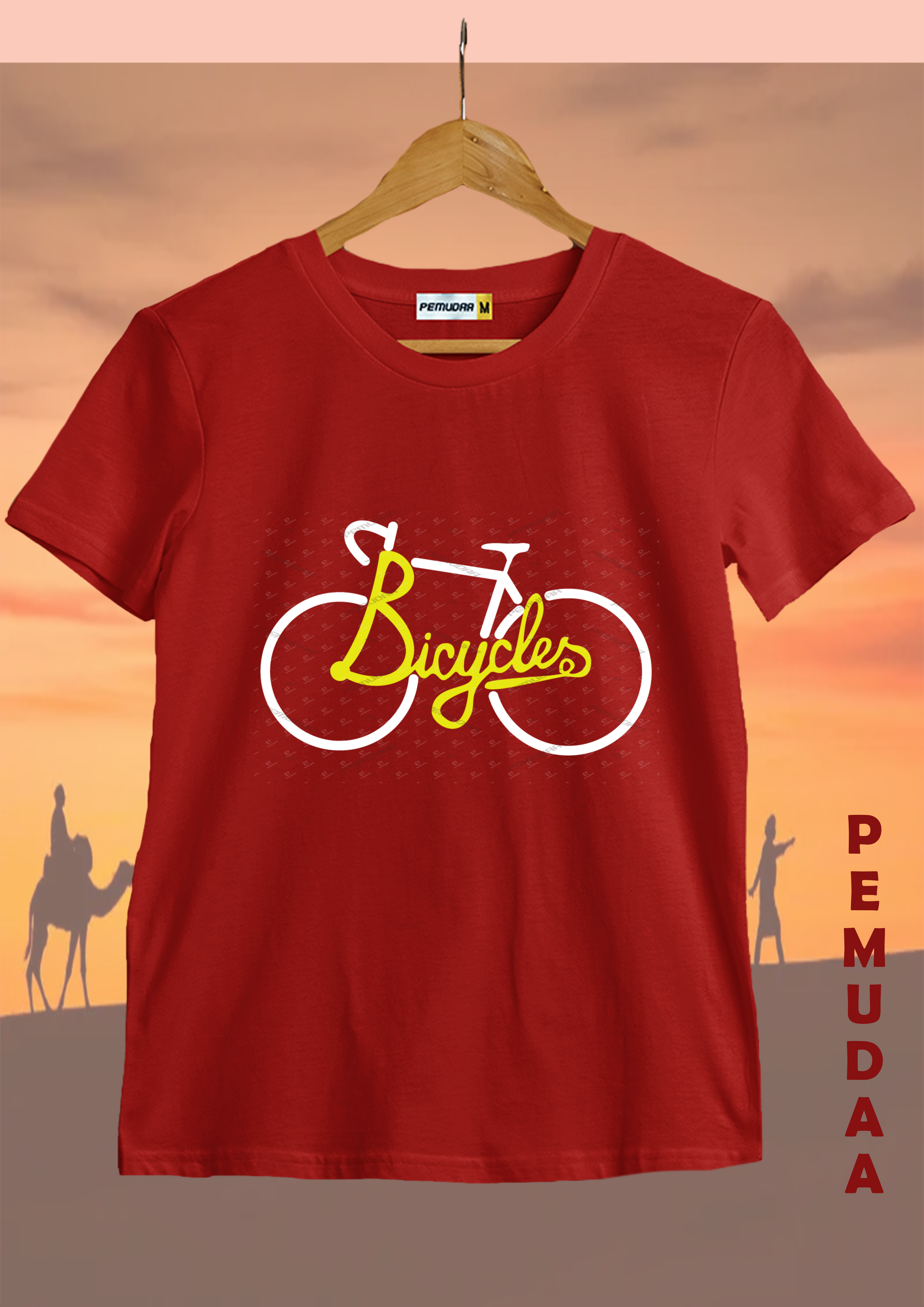 Bicycle Graphic Printed T-Shirt – Cycling Adventure Cotton Tee