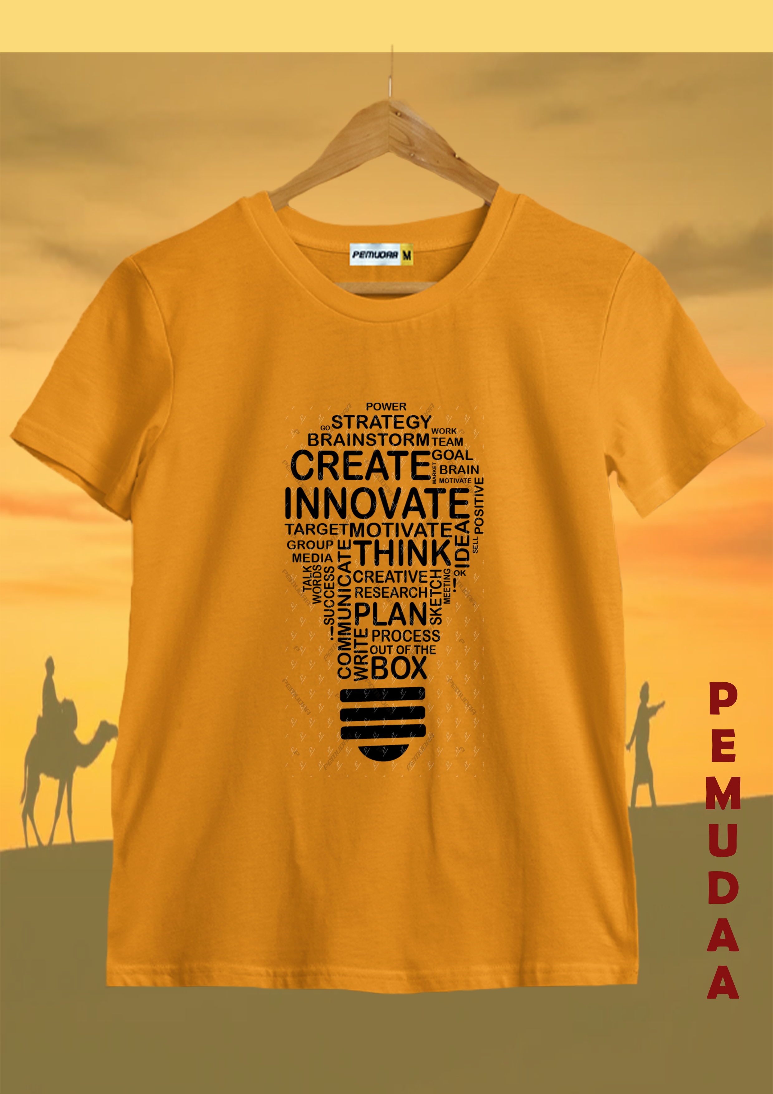Creative Printed T-Shirt – Bold Typography Cotton Tee
