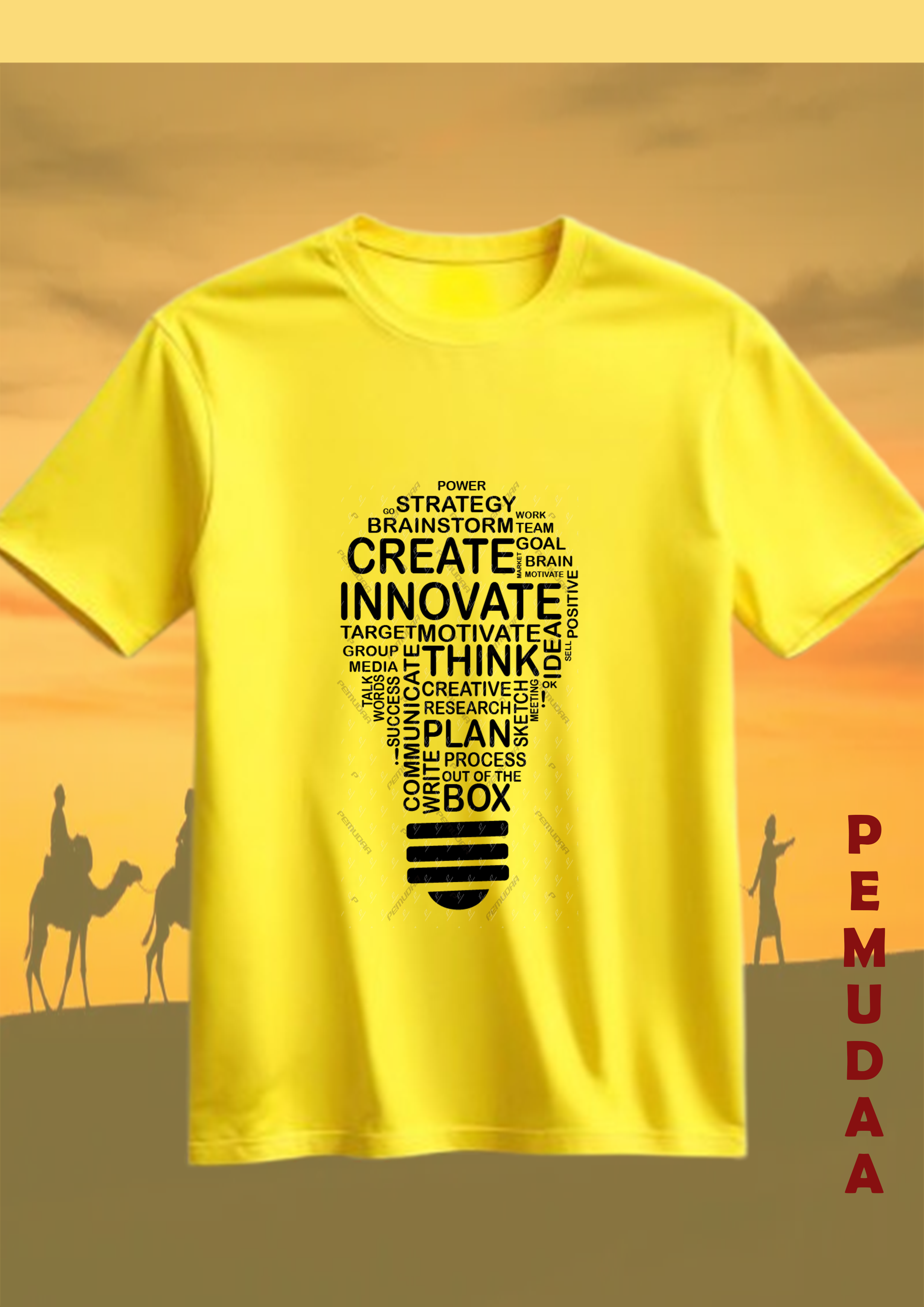 Creative Printed T-Shirt – Bold Typography Cotton Tee