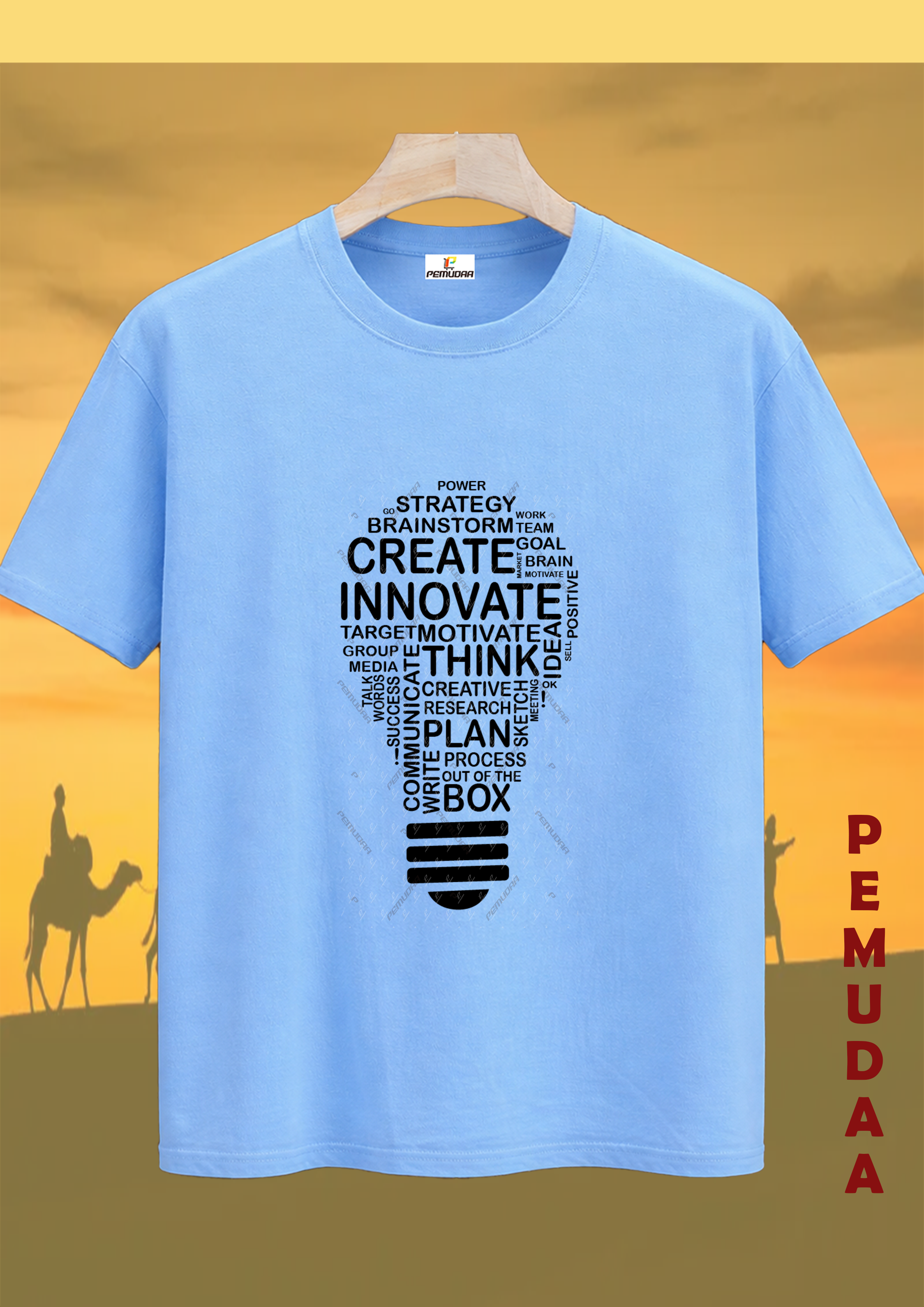 Creative Printed T-Shirt – Bold Typography Cotton Tee