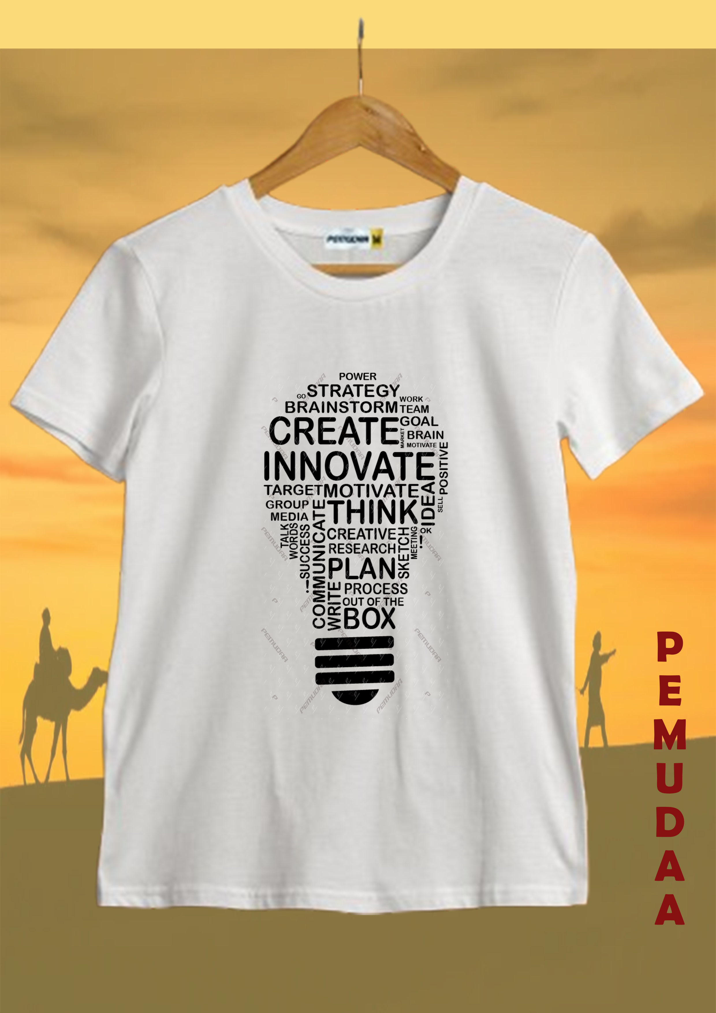 Creative Printed T-Shirt – Bold Typography Cotton Tee
