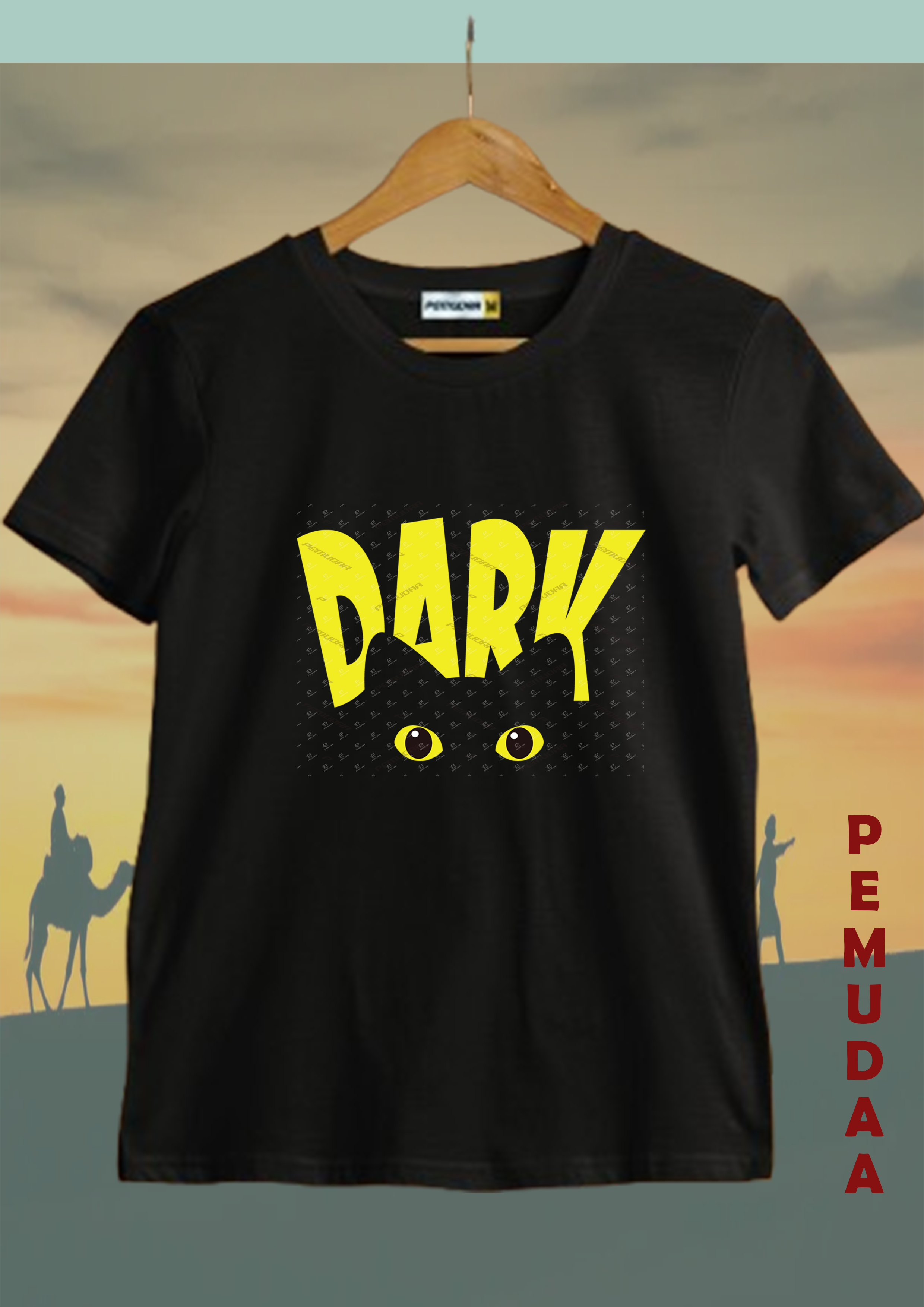 Dark CAT cotton Printed T shirt