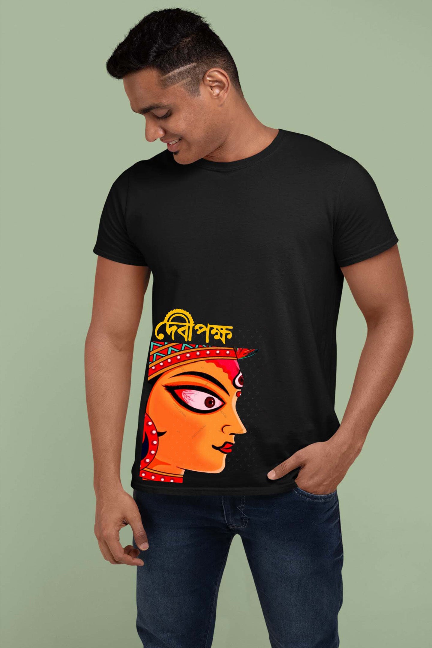 Debi Pokkho Maa Durga Cotton T-Shirt