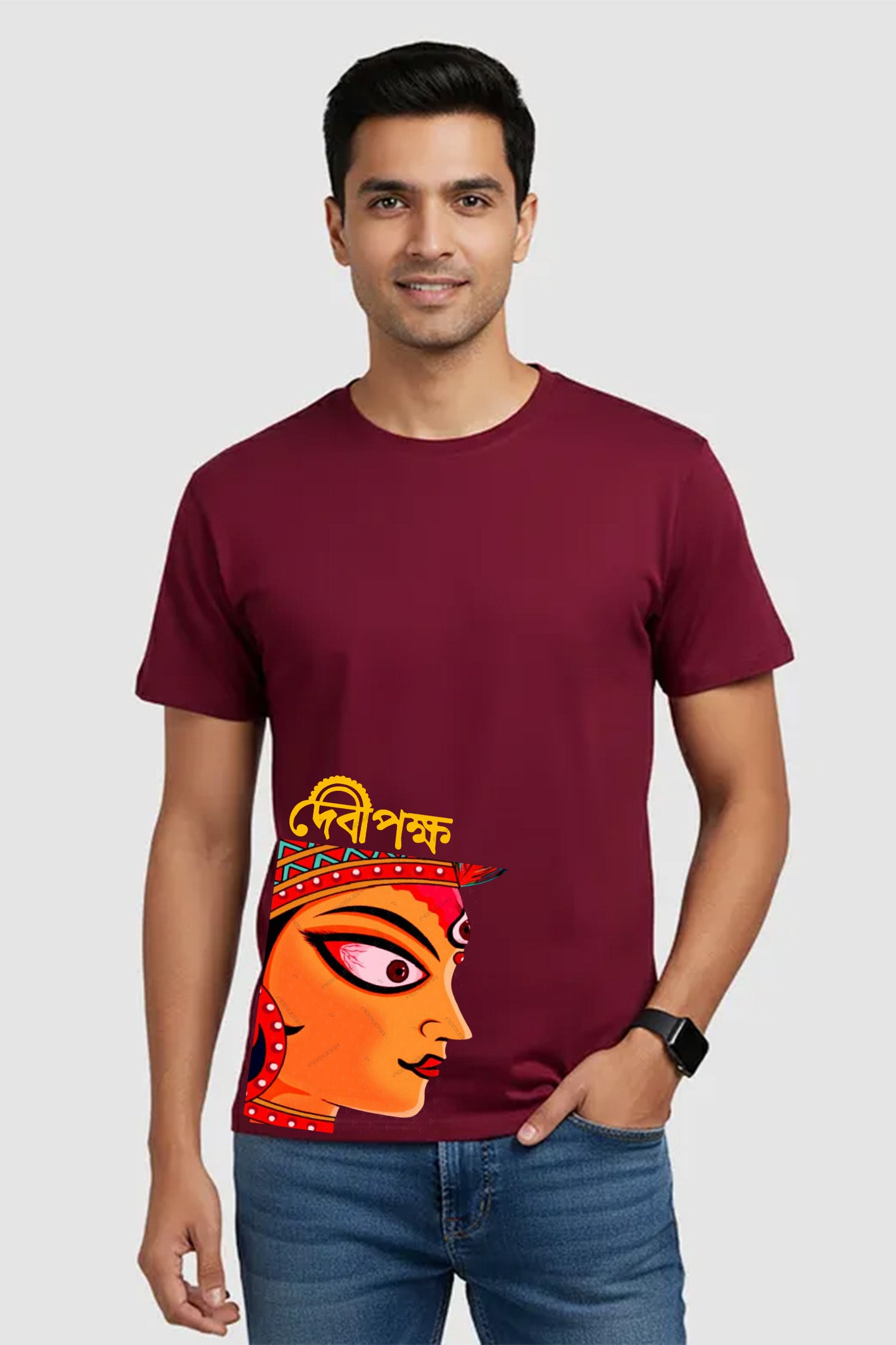 Debi Pokkho Maa Durga Cotton T-Shirt