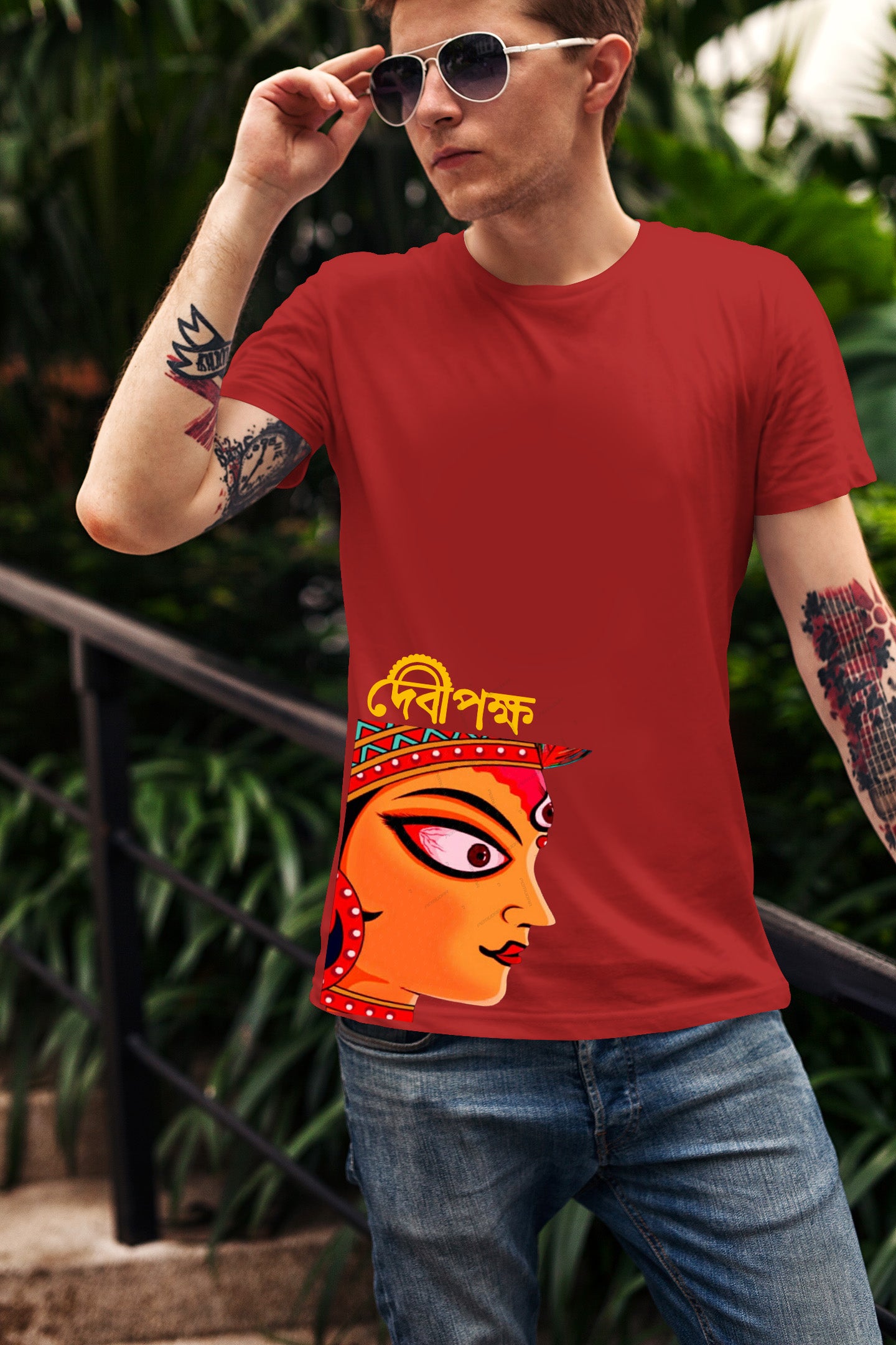 Debi Pokkho Maa Durga Cotton T-Shirt