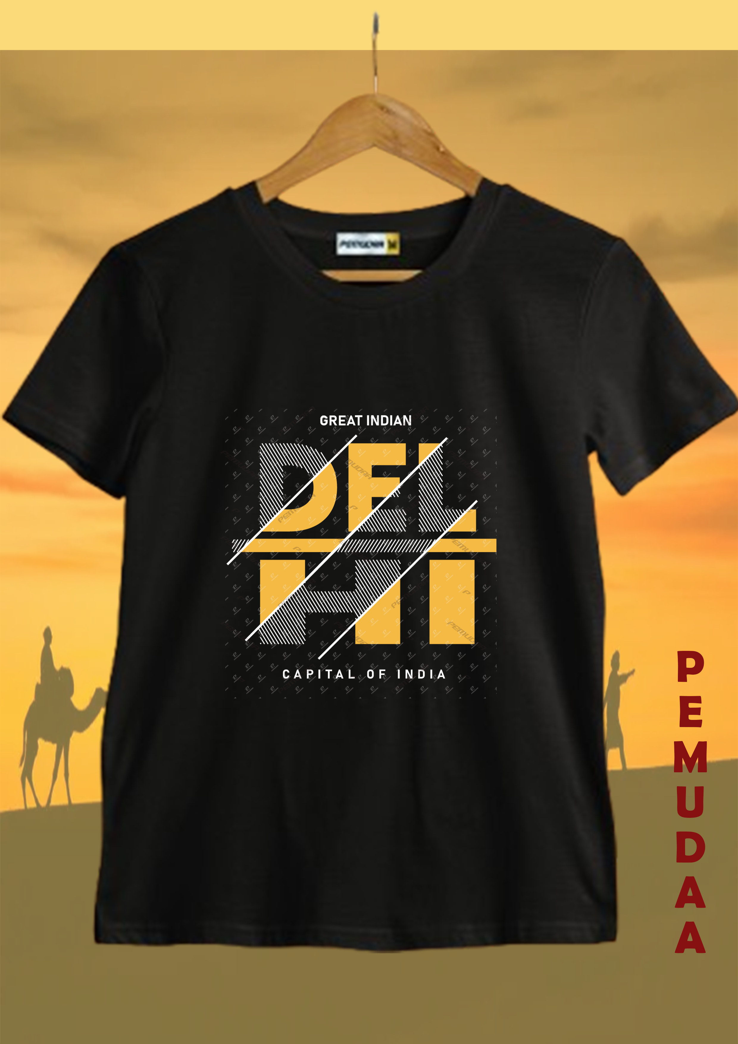 Delhi Typography Printed T-Shirt – Urban City Streetwear Cotton Tee
