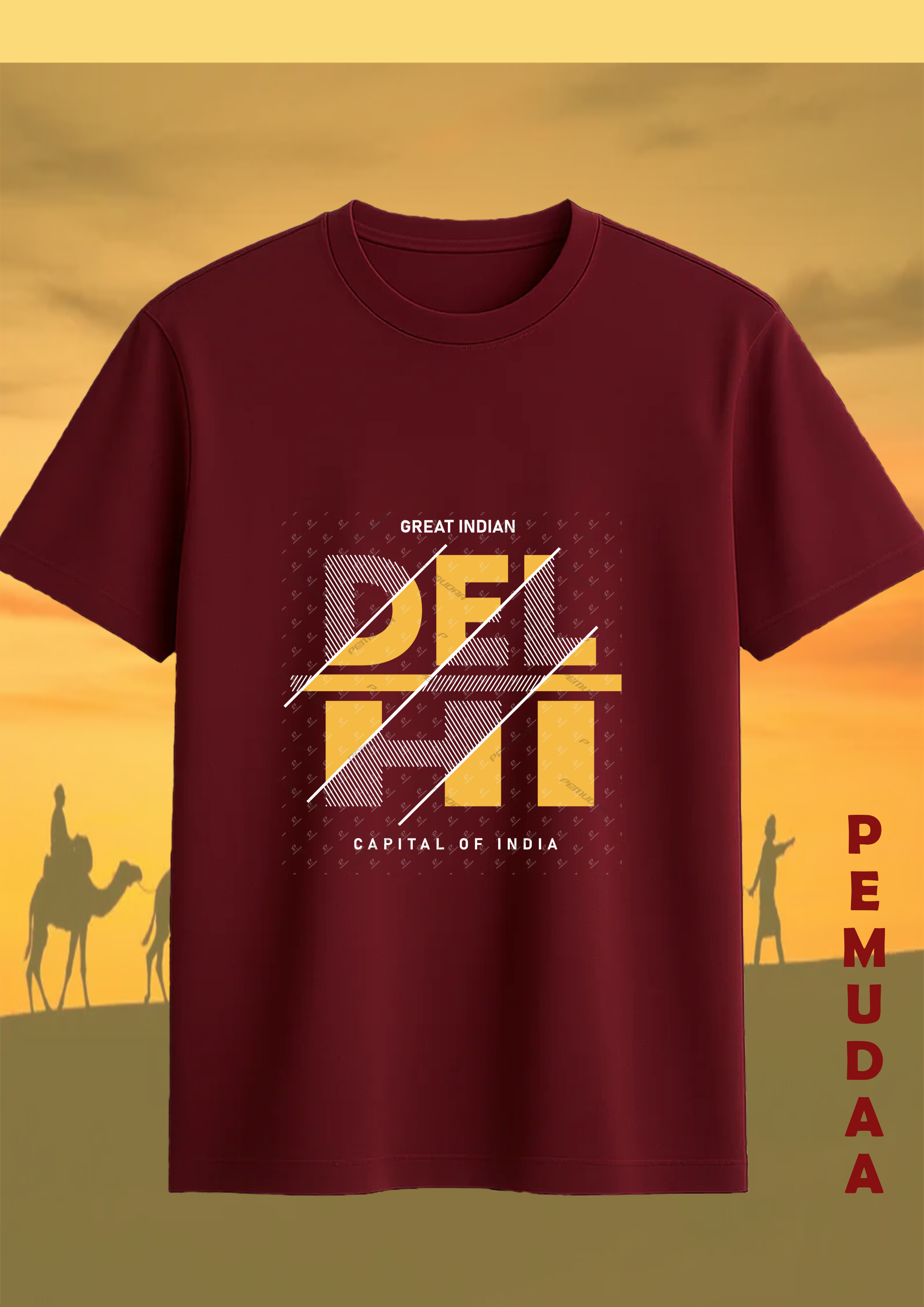 Delhi Typography Printed T-Shirt – Urban City Streetwear Cotton Tee