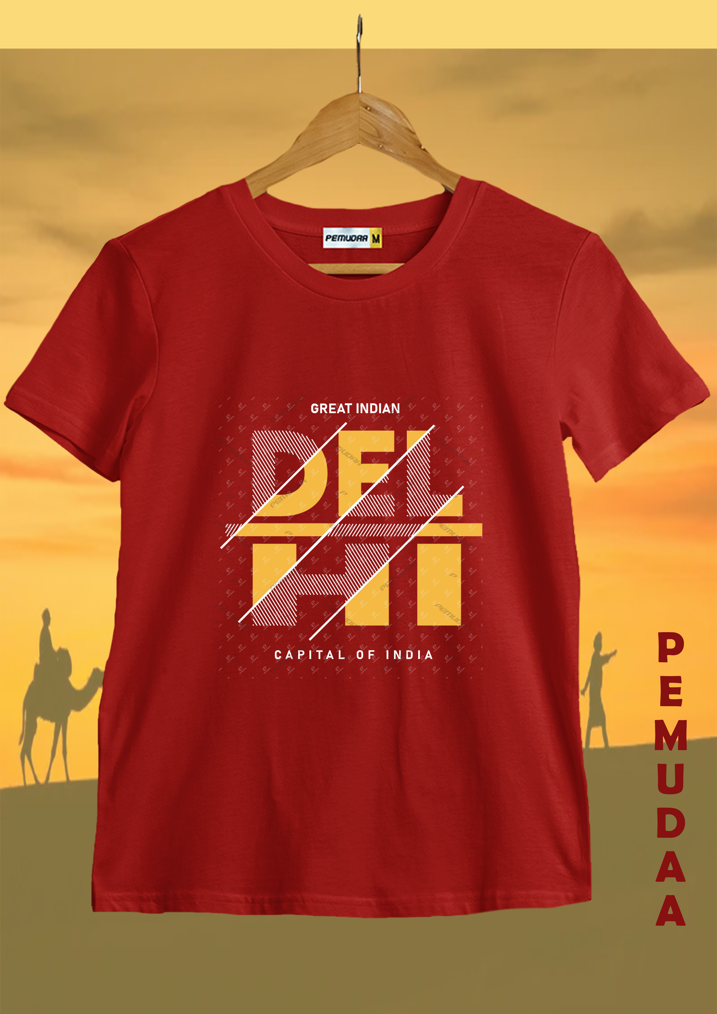 Delhi Typography Printed T-Shirt – Urban City Streetwear Cotton Tee