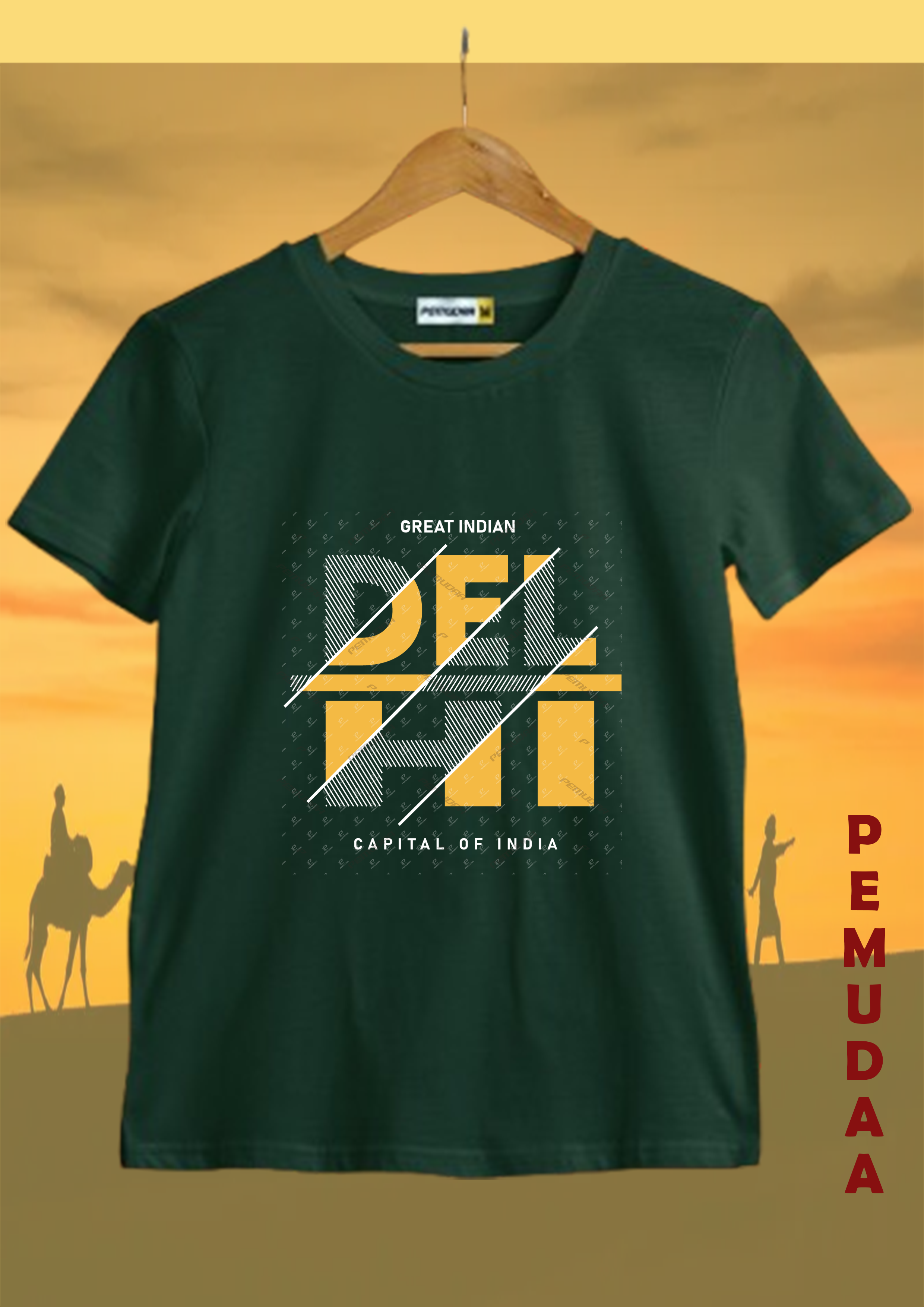 Delhi Typography Printed T-Shirt – Urban City Streetwear Cotton Tee