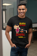 Bura Na mano Diwali Hai Black half cotton T shirt