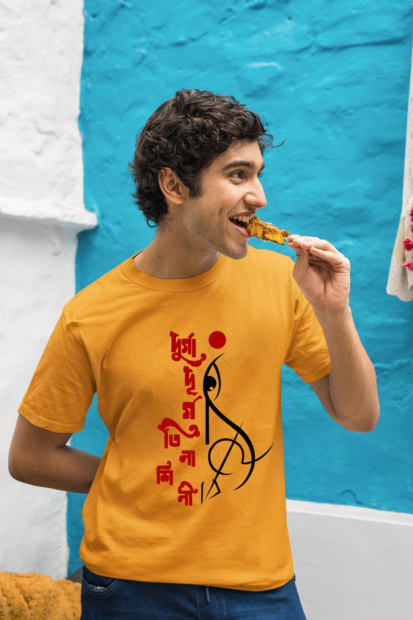 Durga Durgati Nashini Typography T-Shirt