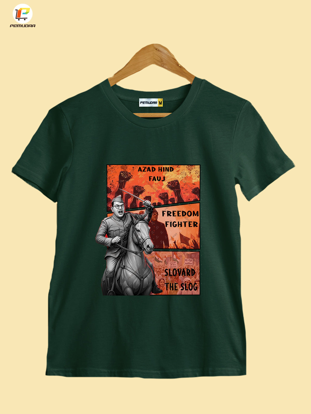 Freedom Netaji Subhas Chandra Bose Printed T shirt