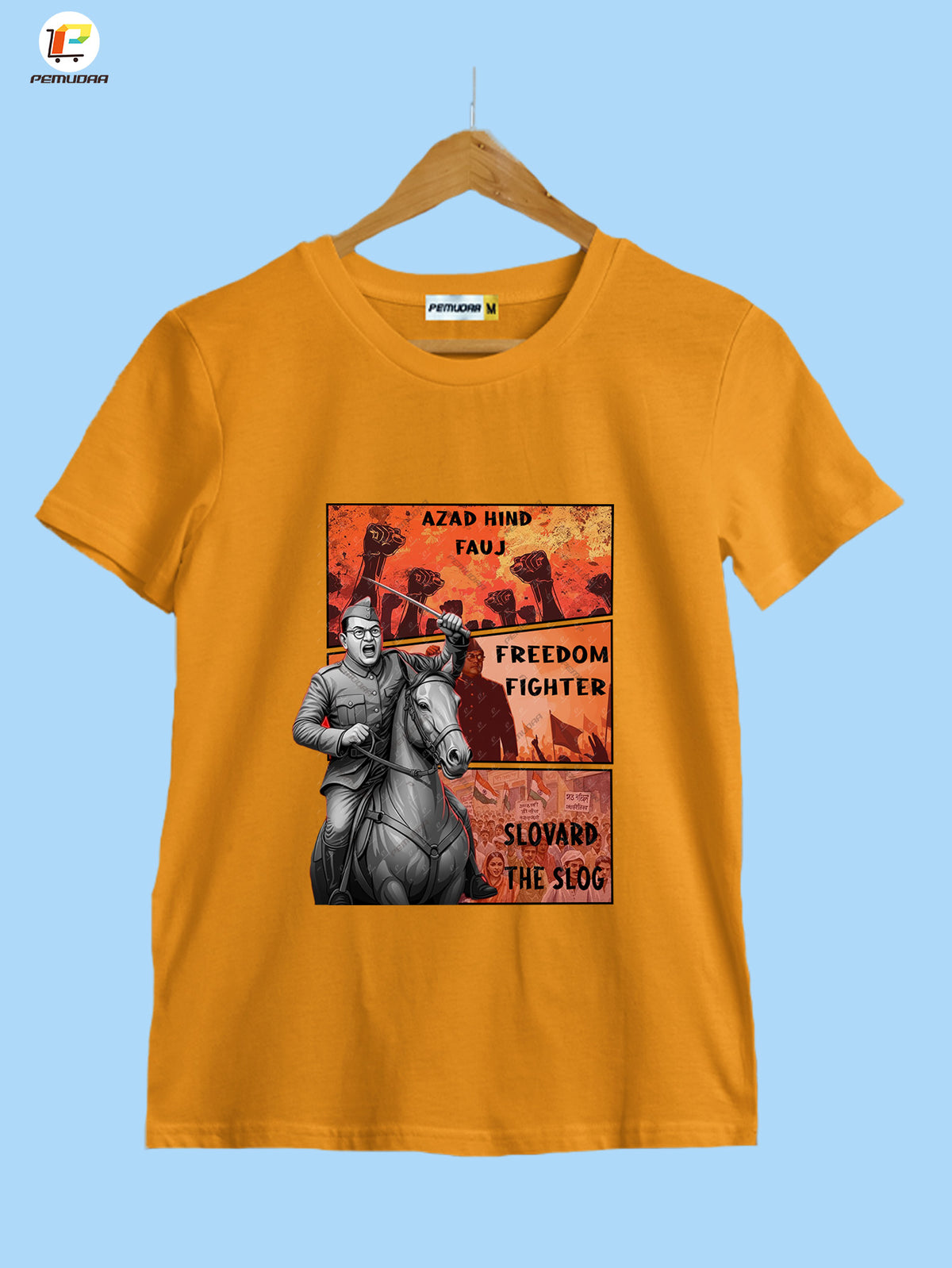 Freedom Netaji Subhas Chandra Bose Printed T shirt