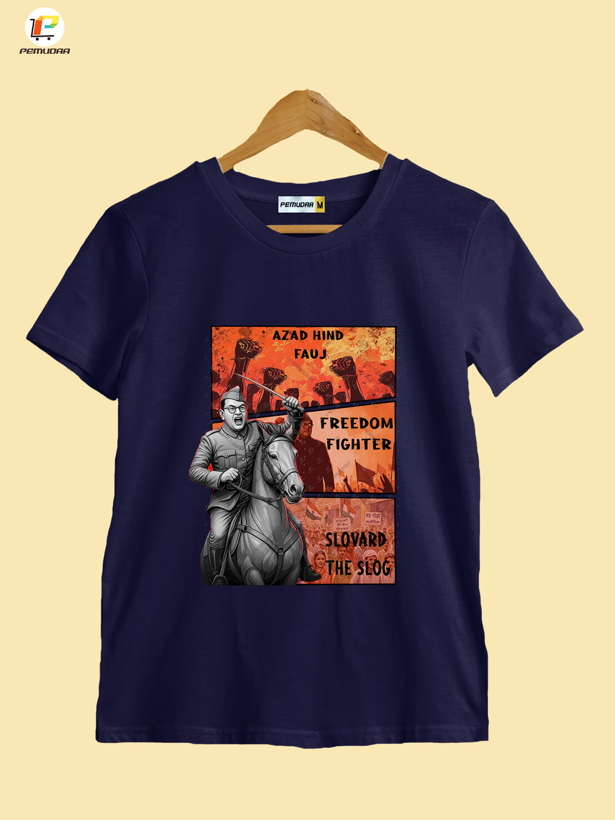 Freedom Netaji Subhas Chandra Bose Printed T shirt