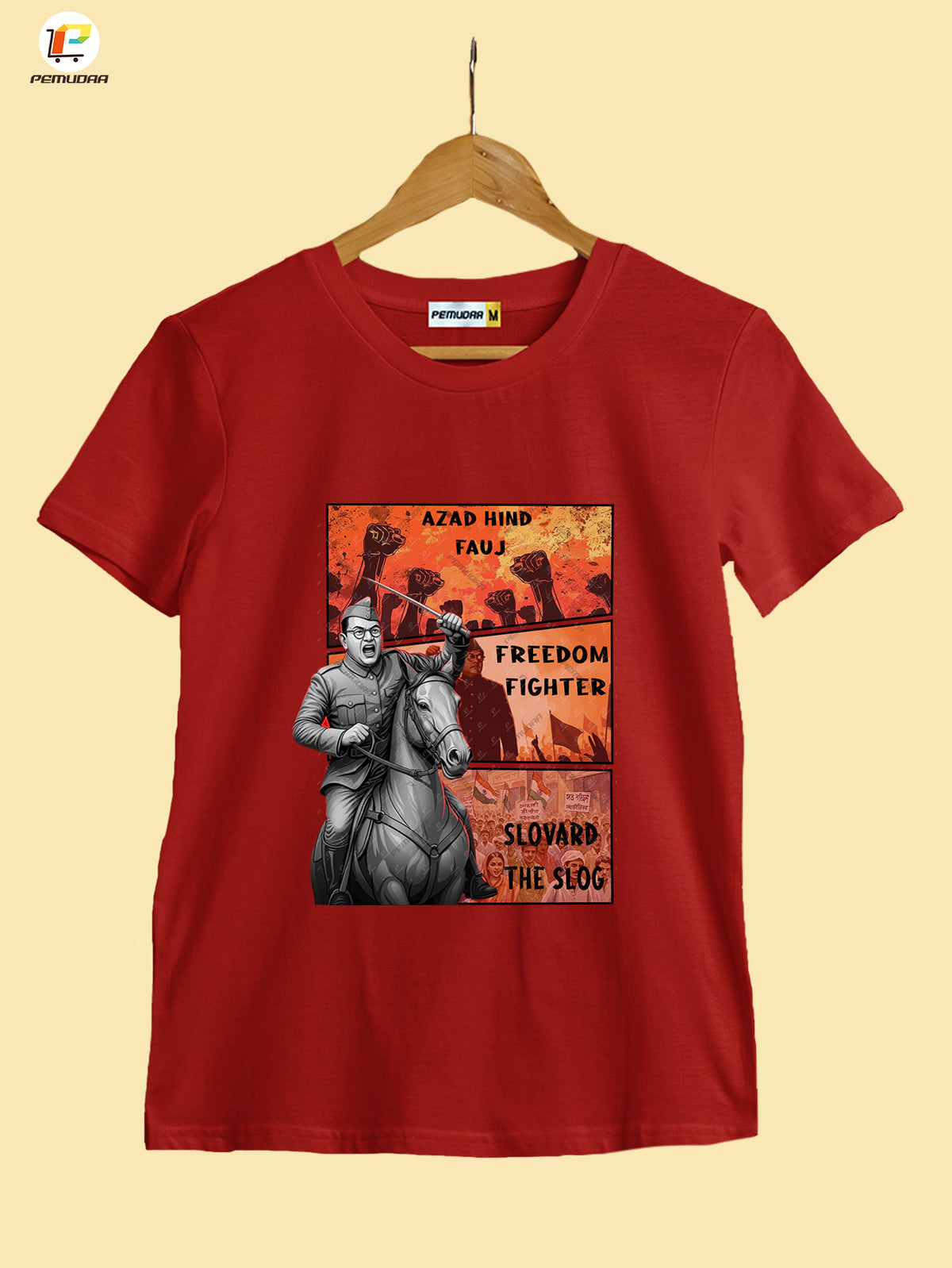 Freedom Netaji Subhas Chandra Bose Printed T shirt