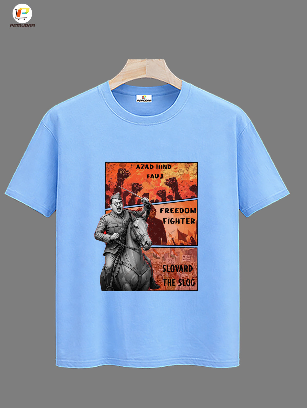 Freedom Netaji Subhas Chandra Bose Printed T shirt